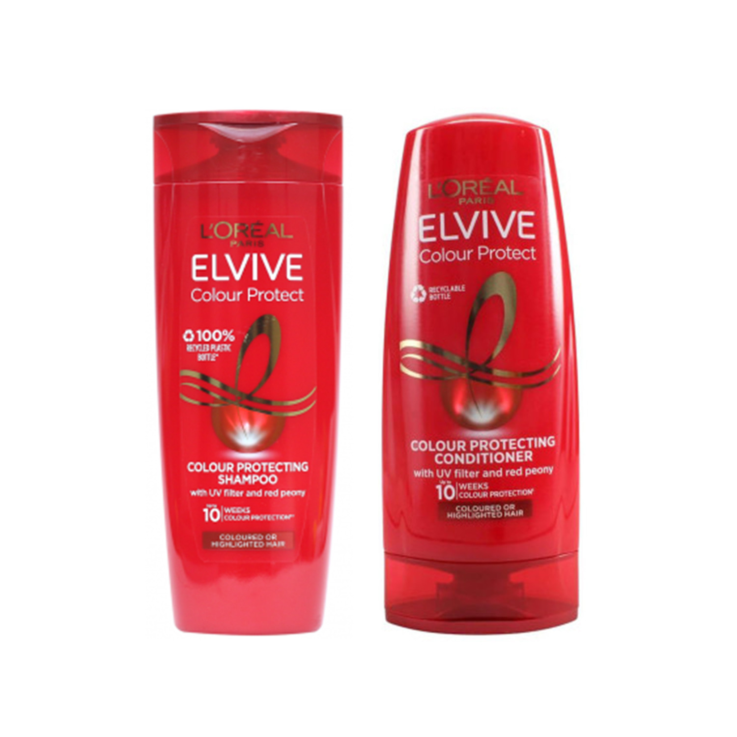 LOreal Paris Elvive Colour Protect Caring Shampoo 400ml & Conditioner 200ml Combo