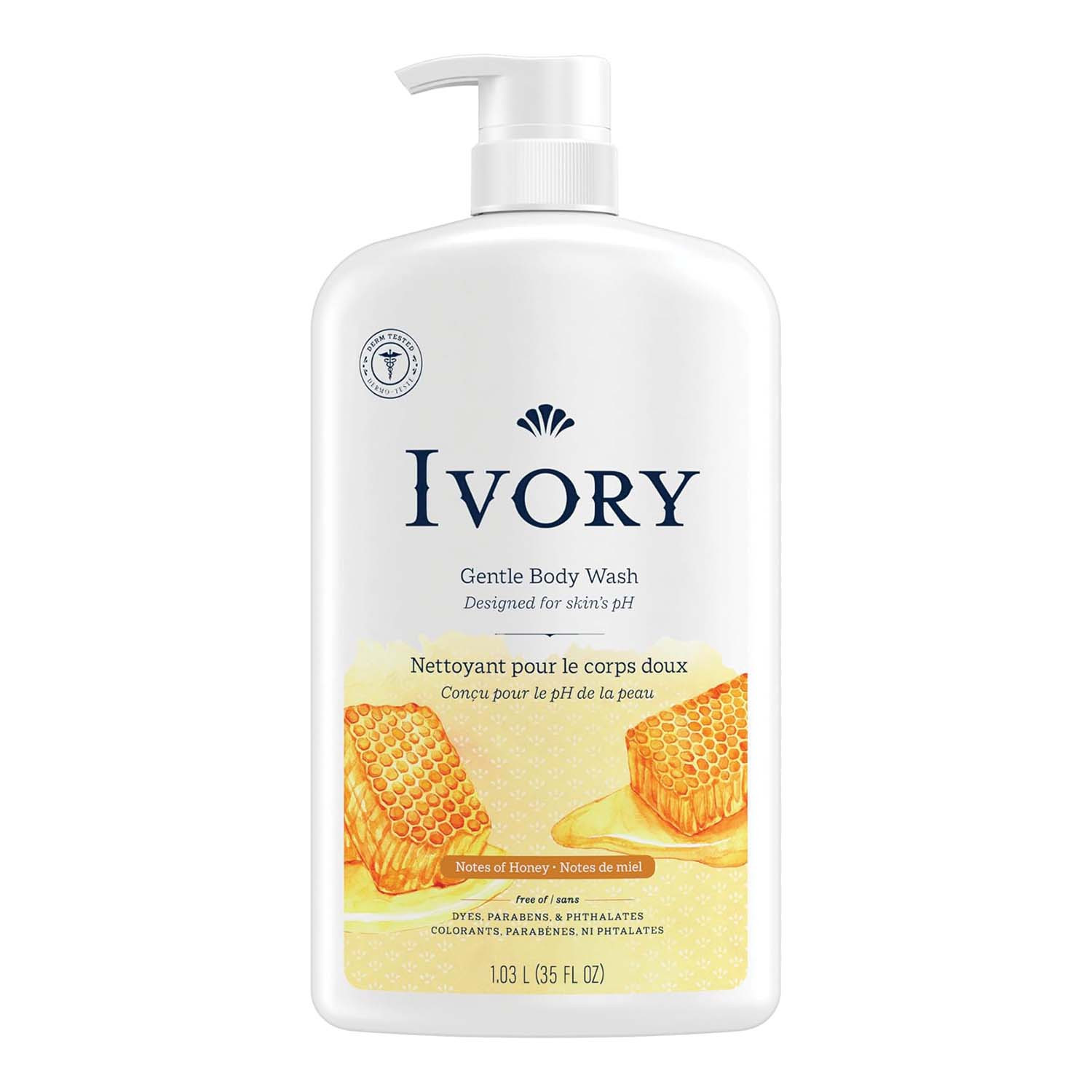 Ivory Notes of Honey Gentle Body Wash 1.03L