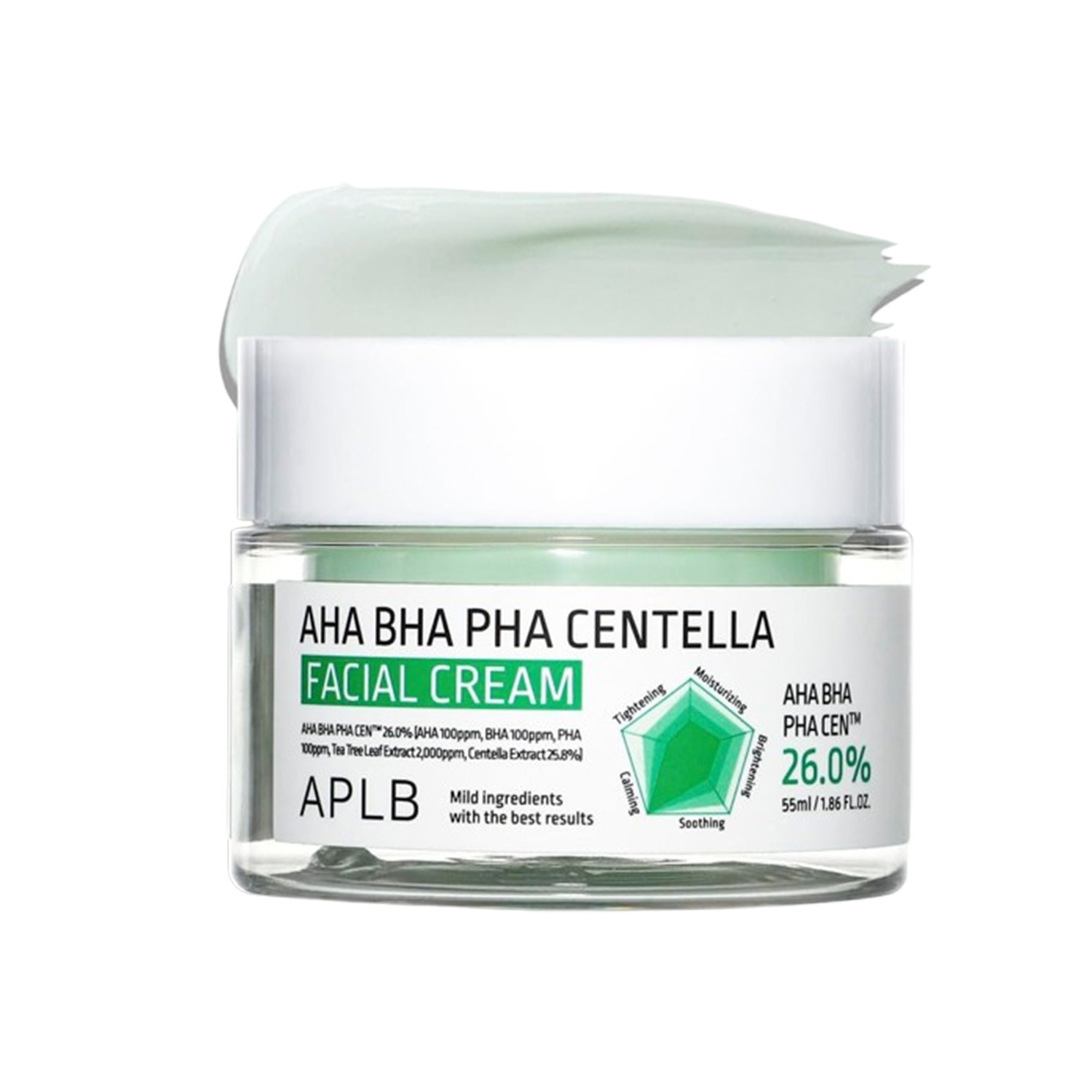 APLB AHA BHA PHA Centella Facial Cream 55ml