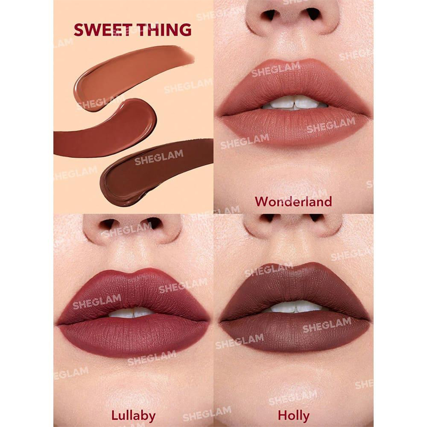 Sheglam Matte Allure Mini Liquid Lipstick Set - Sweet Thing