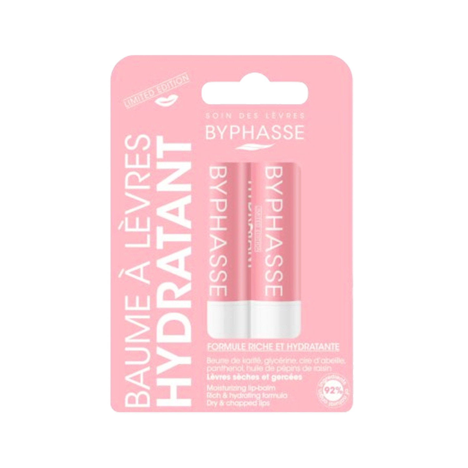 Byphasse Limited Edition Hydratant Lip Balm 2pcs 4.8g