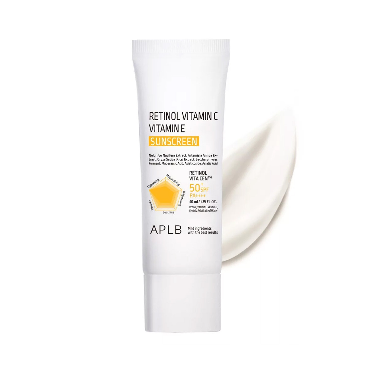 APLB Retinol Vitamin C Vitamin E Sunscreen SPF 50+ PA++++ 40ml