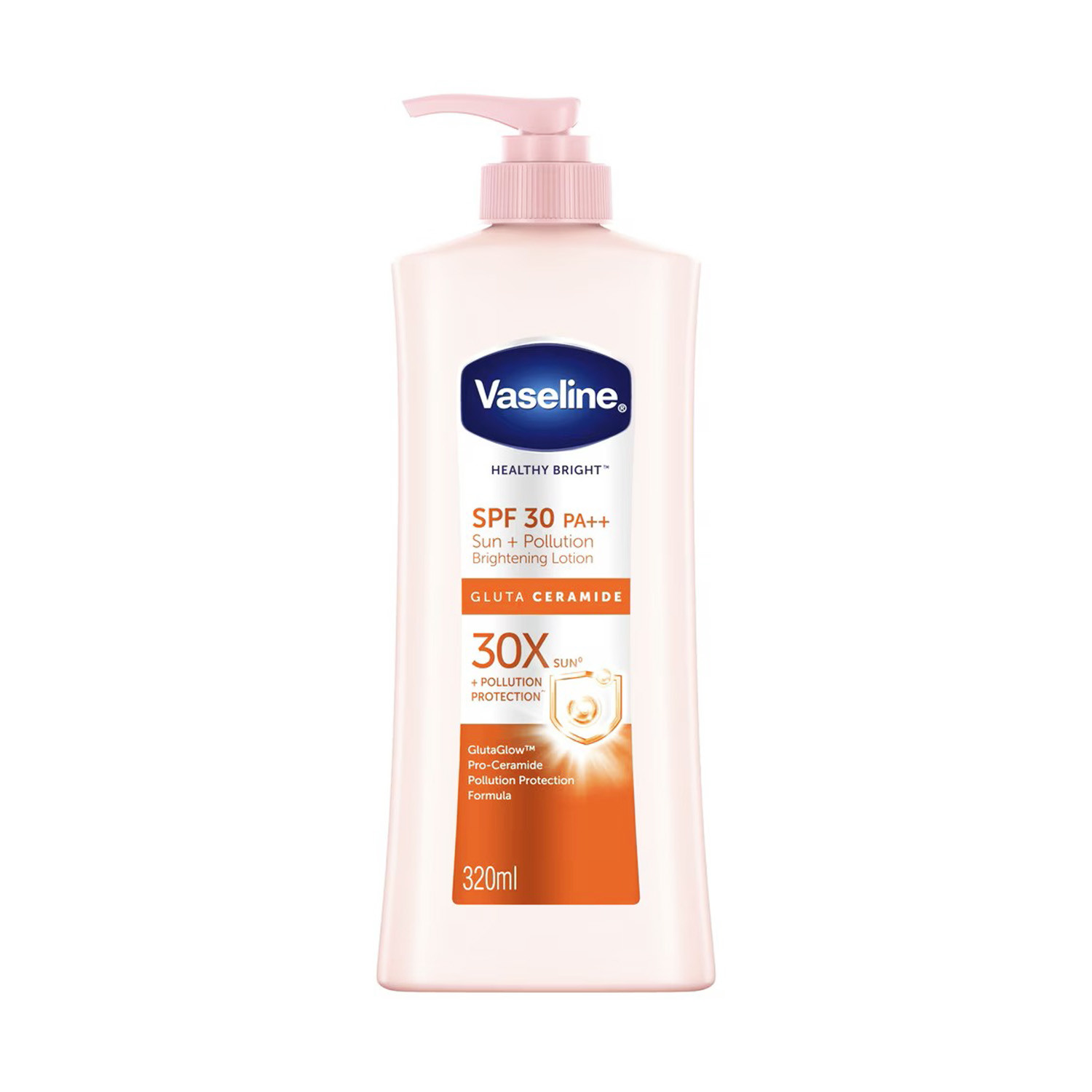 Vaseline Healthy Bright Gluta Ceramide Sun + Pollution Brightening Lotion SPF30 PA++ 320ml