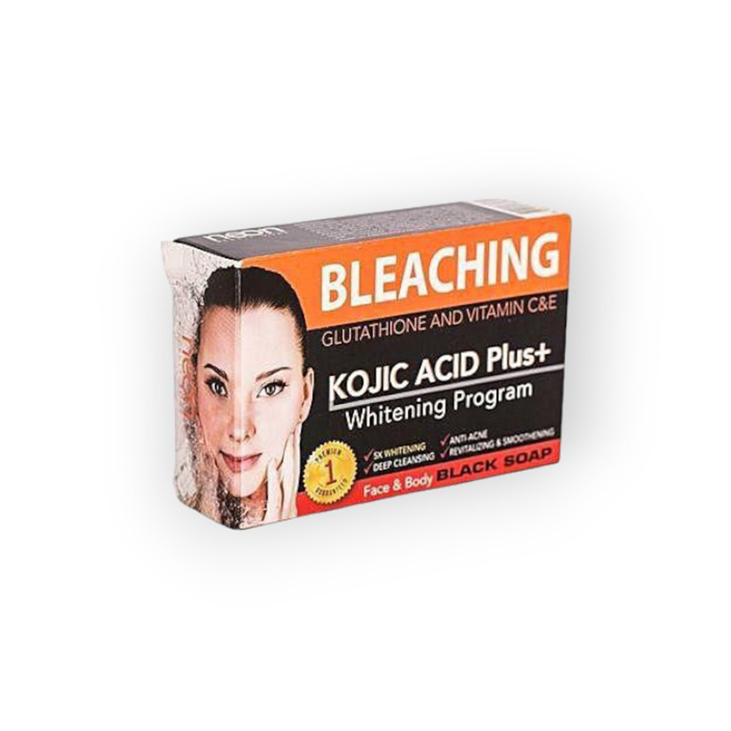 Neon  Bleaching Kojic Acid Plus Whitening Program Black Soap 135g