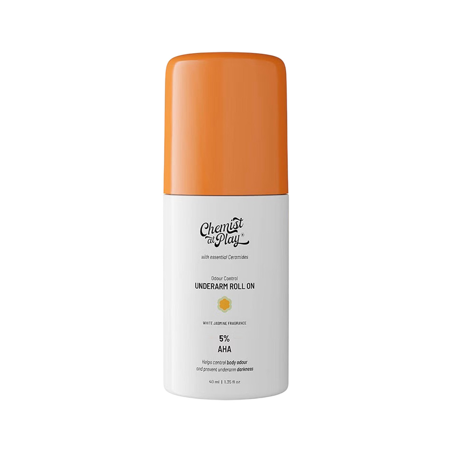Innovist Chemist at Play 5% AHA White Jasmine Fragrance Odour Control Underarm Roll On 40ml