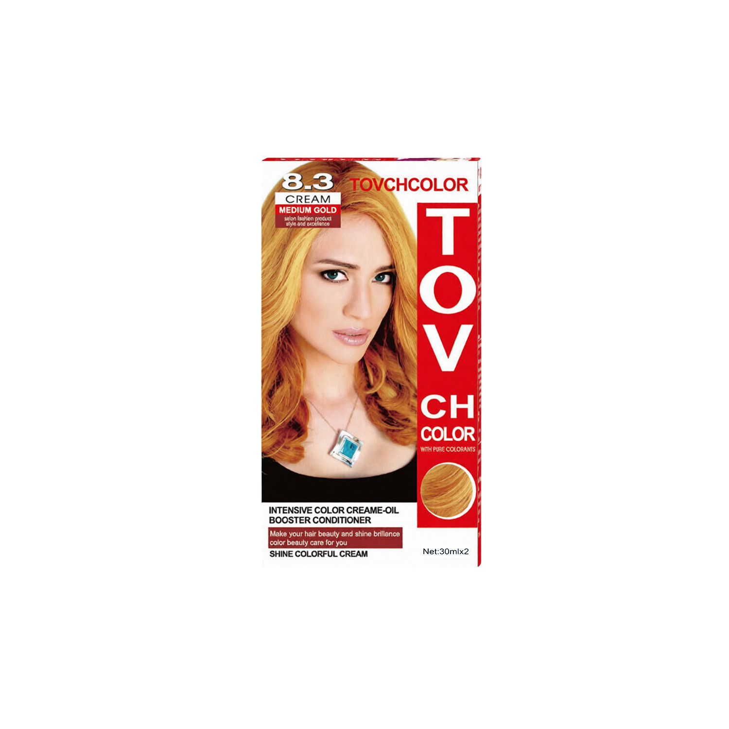 Tovch Hair color 30ml*2 - 8.3 Medium Gold