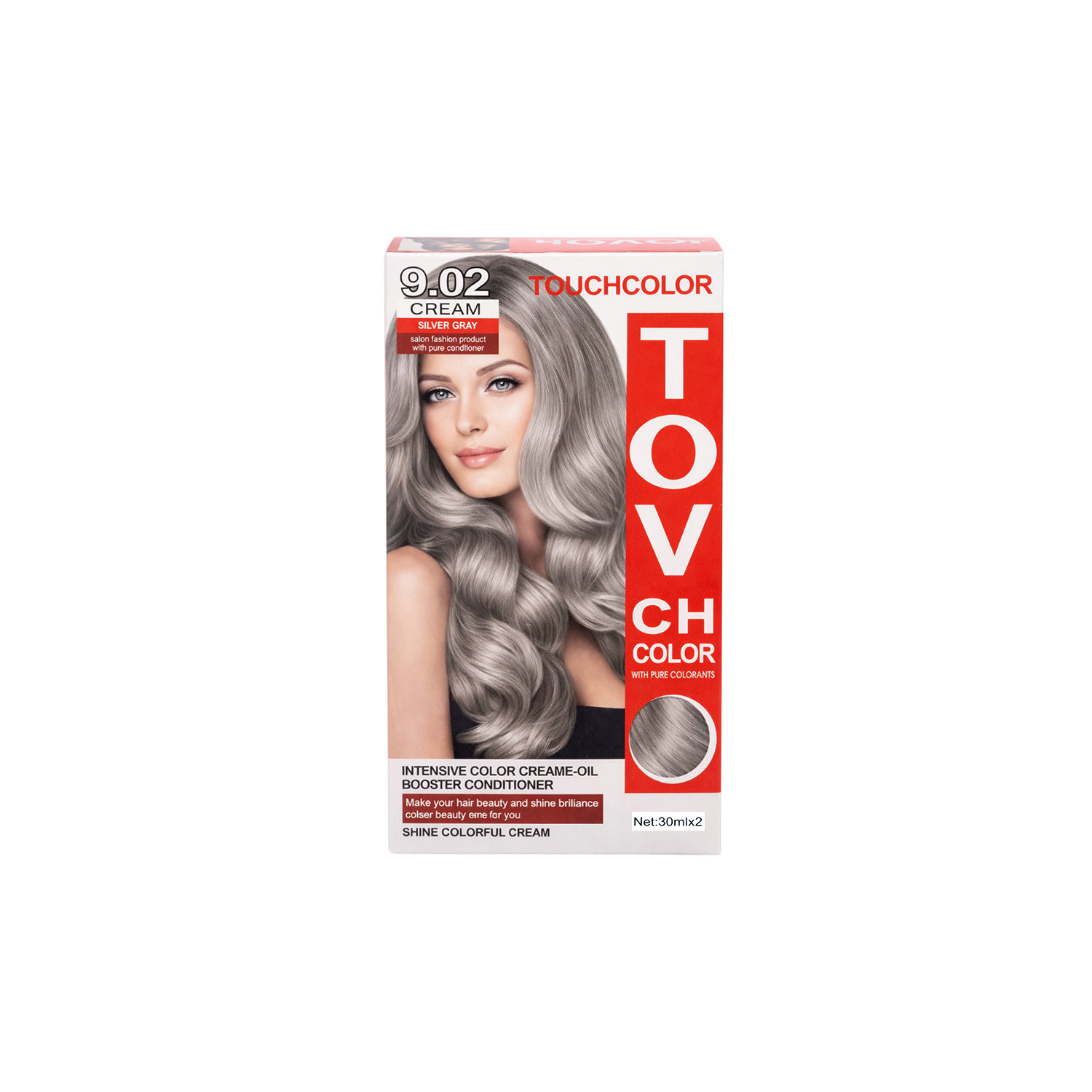 Tovch Hair color 30ml*2 - 9.02 Silver Grey