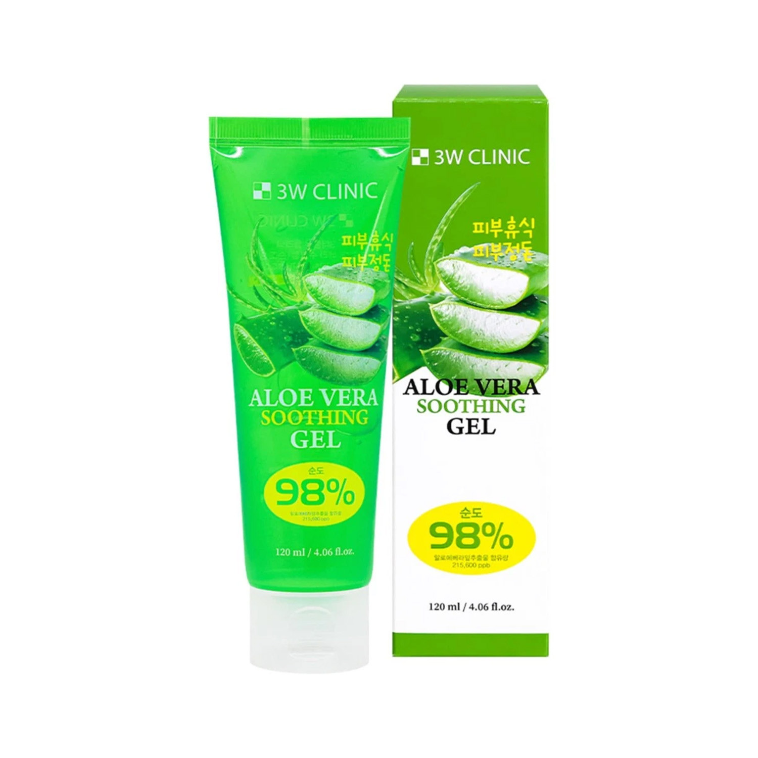 3W Clinic 98% Aloe Vera  Soothing Gel 120ml