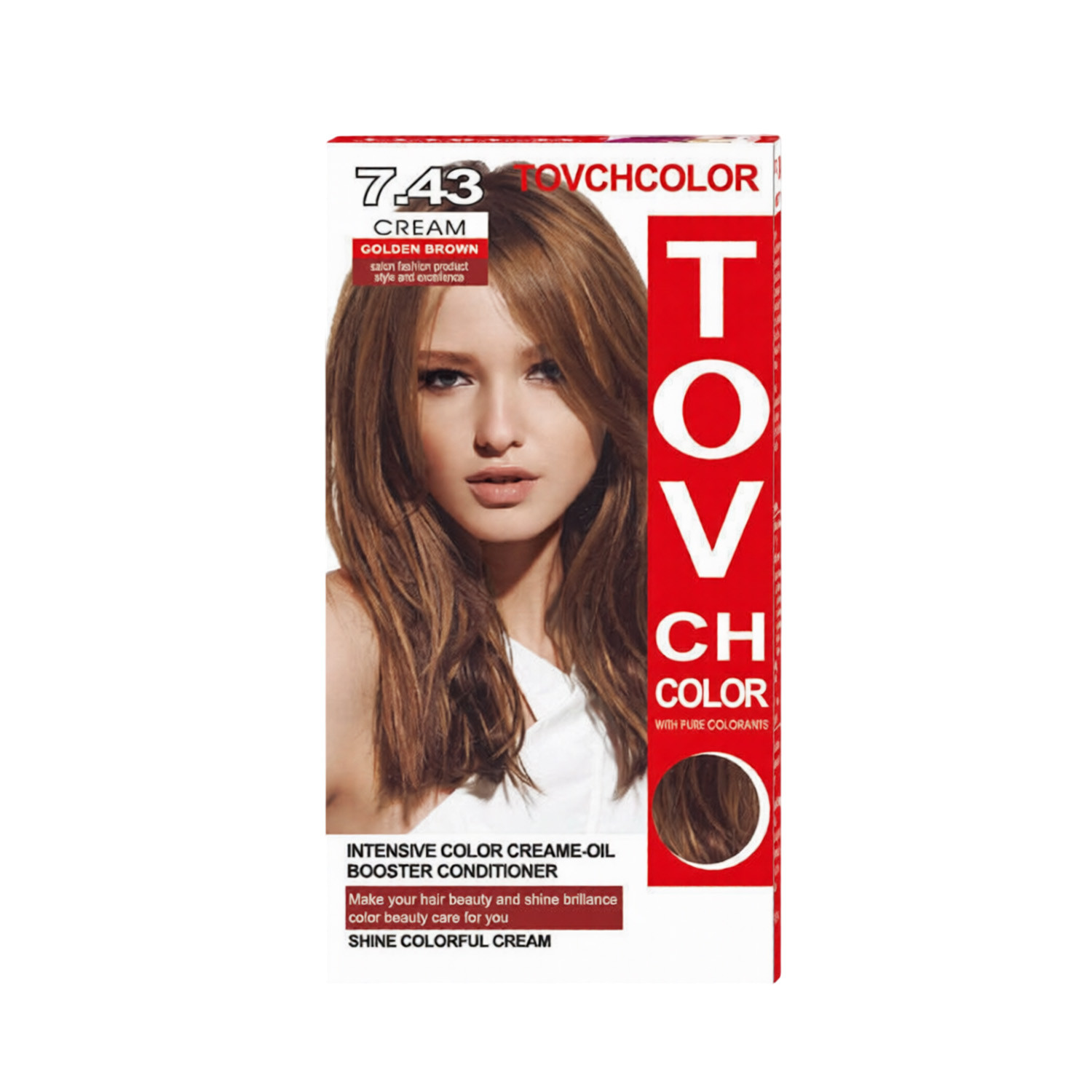 Tovch Hair color - 7.43 Golden Brown