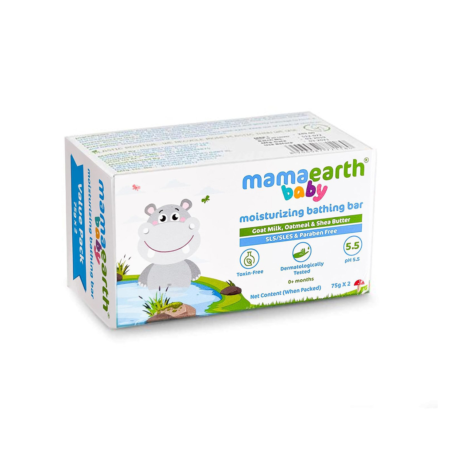 Mamaearth Baby Moisturizing Bathing Bar 75g x 2Pcs