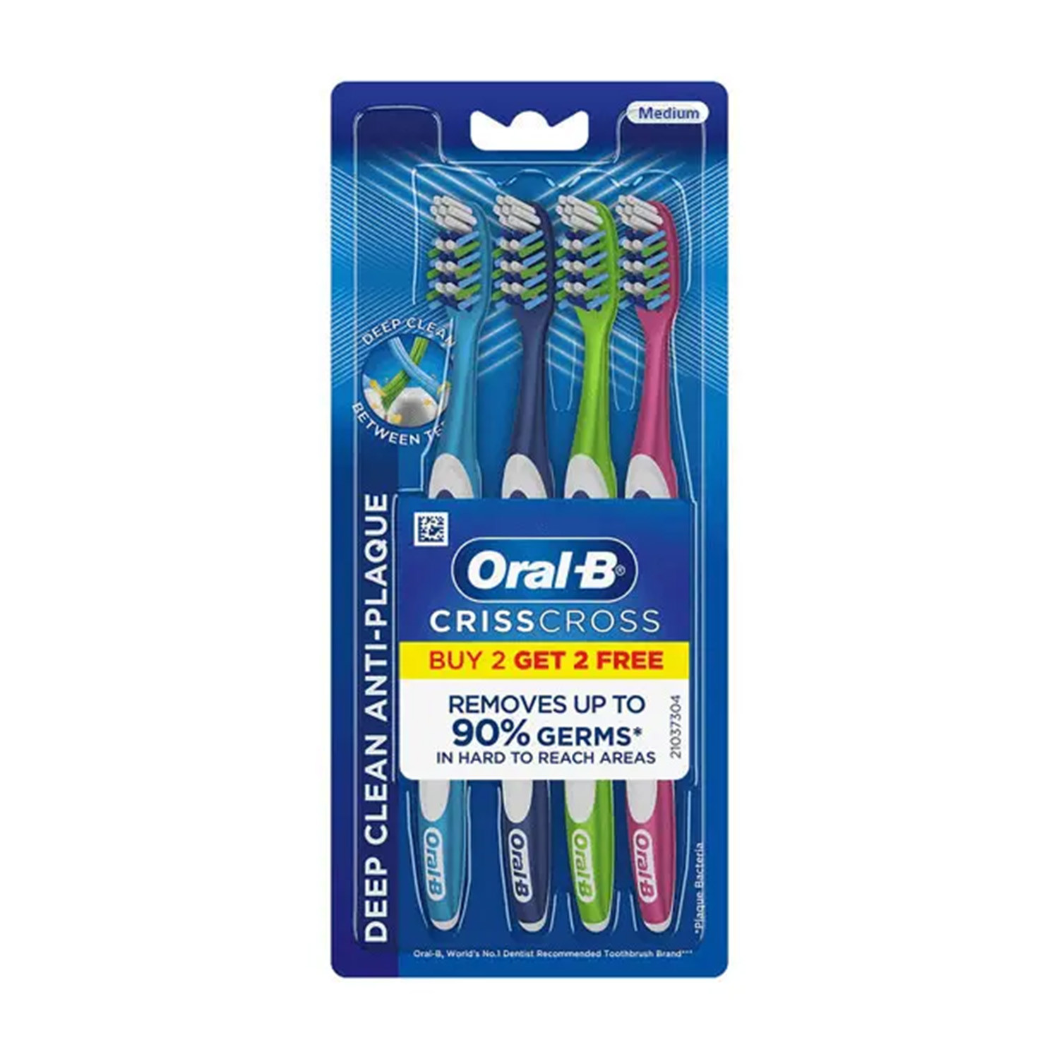 Oral-B Crisscross Deep Clean Anti-Plaque Tooth Brush - Medium