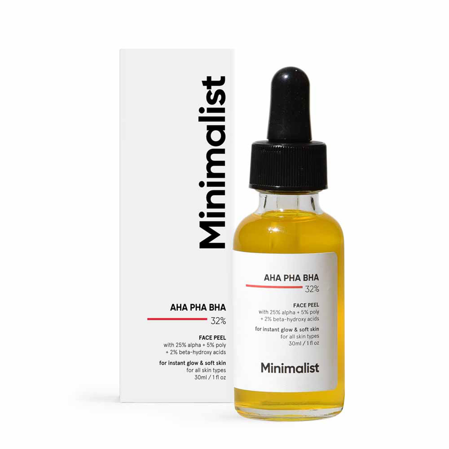 Minimalist 32% AHA PHA BHA Peel for Instant Glow & Soft Skin 30ml