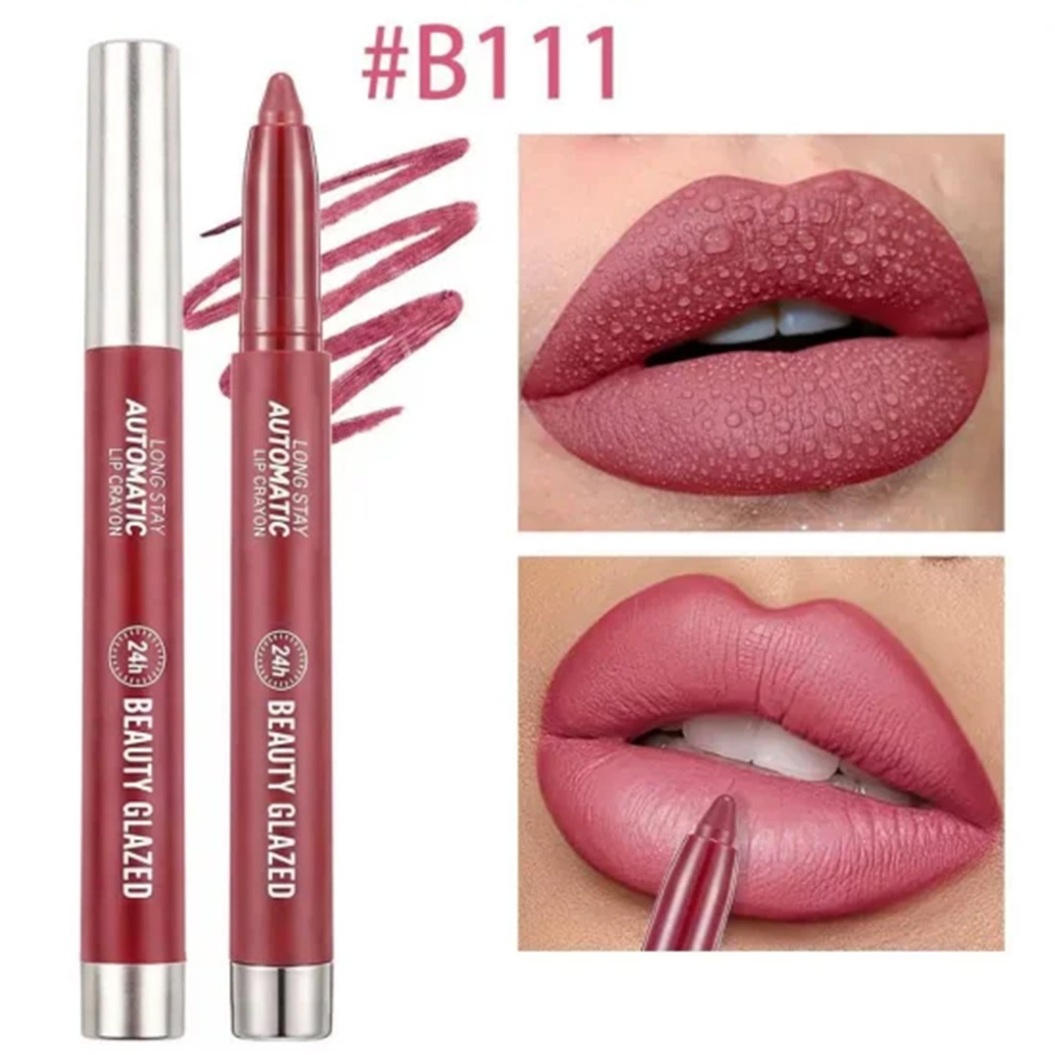 Beauty Glazed Long Stay Automatic Lip Crayon - B111 Plum
