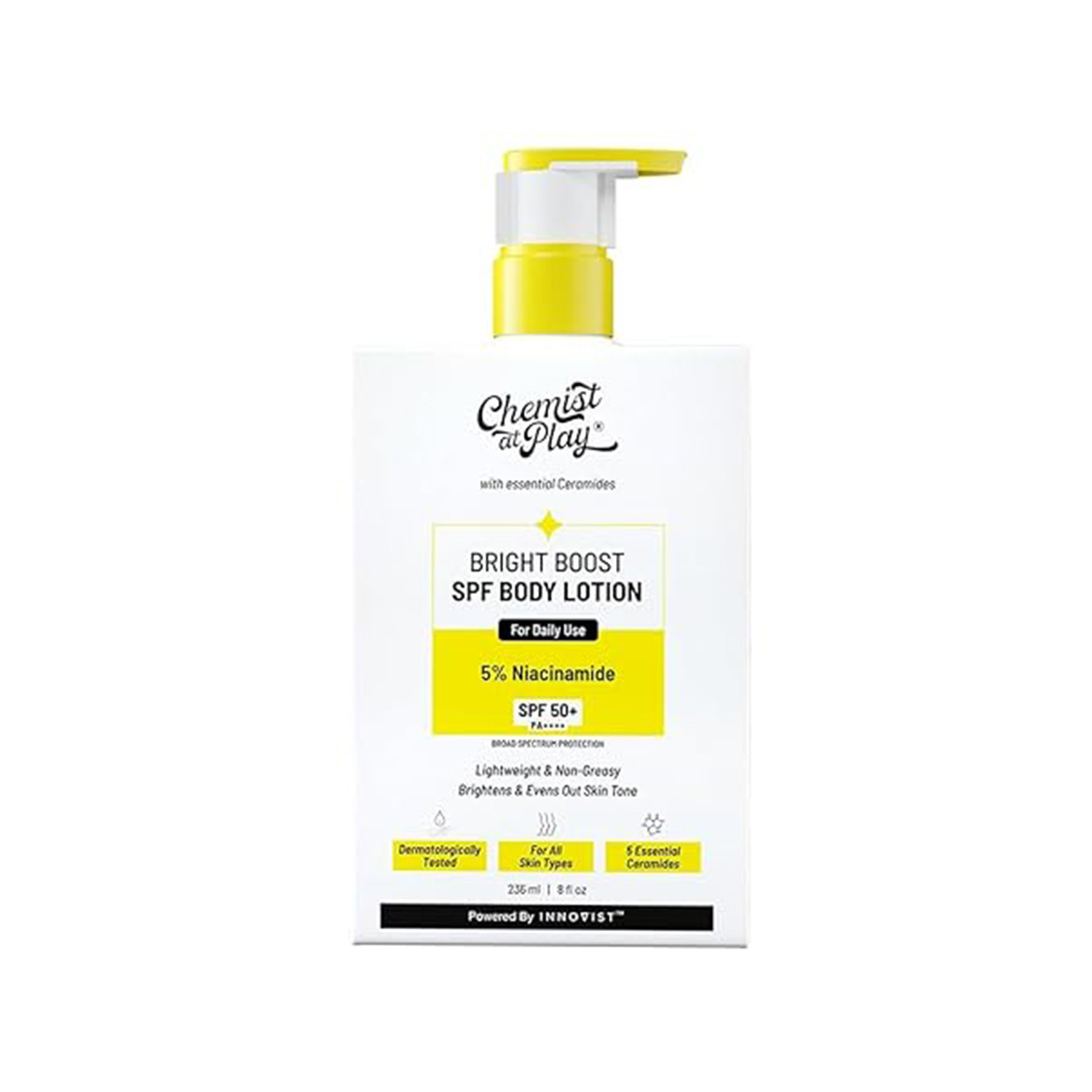Innovist Chemist at Play Bright Boost 5% Niacinamide SPF Body Lotion 236ml