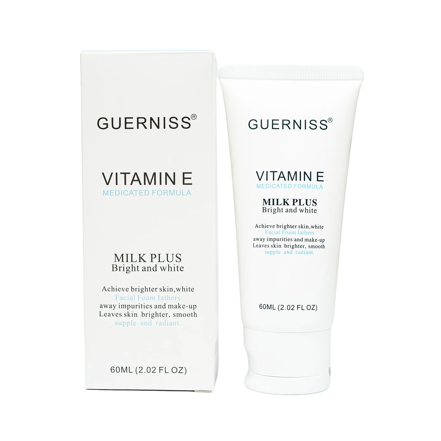 Guerniss Vitamin E Milk Plus Bright And White Facial Foam 60ml