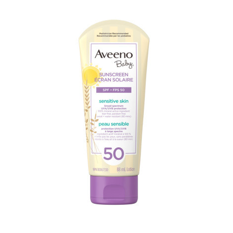 Aveeno Baby Sensitive Skin Sunscreen Lotion SPF 50 88ml