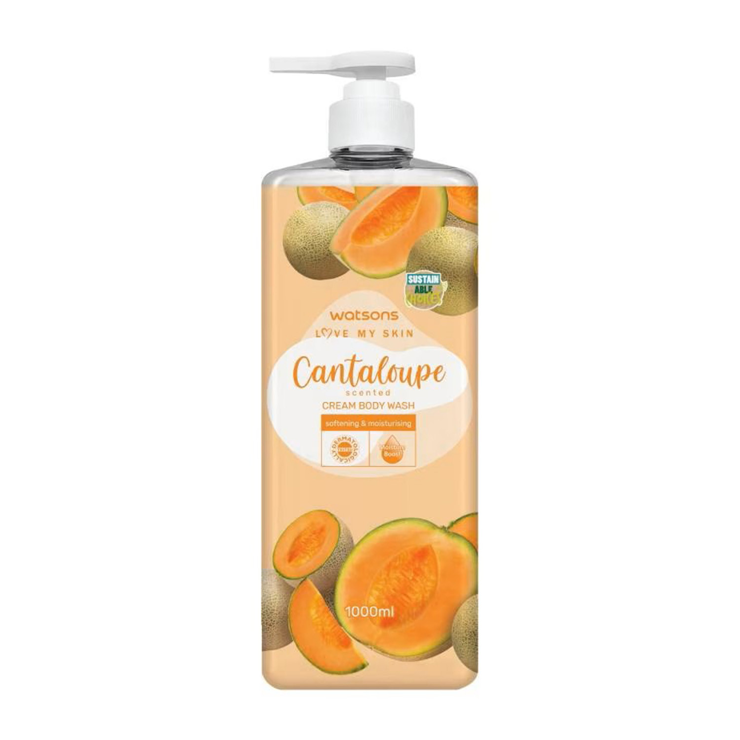 Watsons Love My Skin Cantaloupe Scented Cream Body Wash 1000ml
