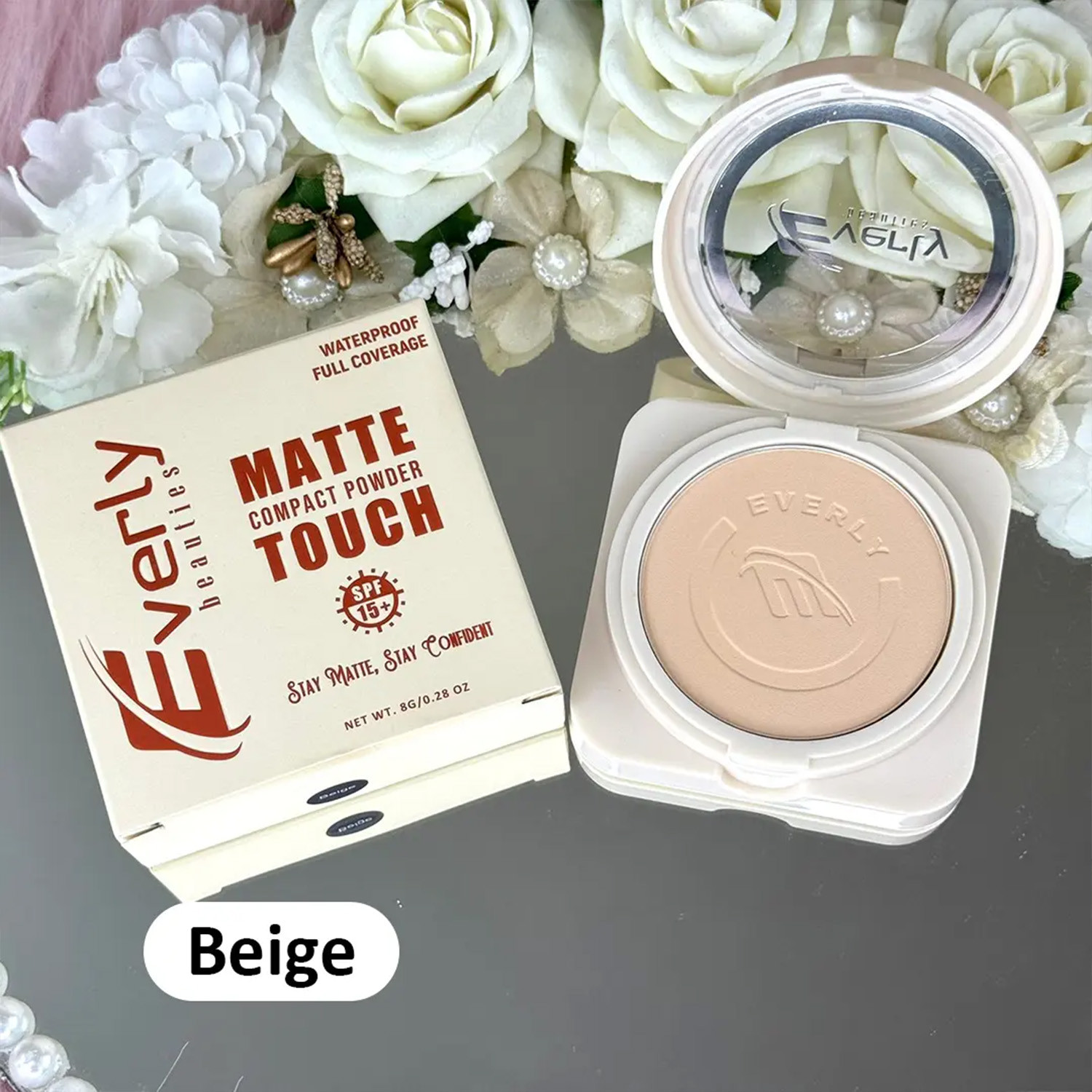 Everly Beauties Matte Touch Compact Powder - Beige