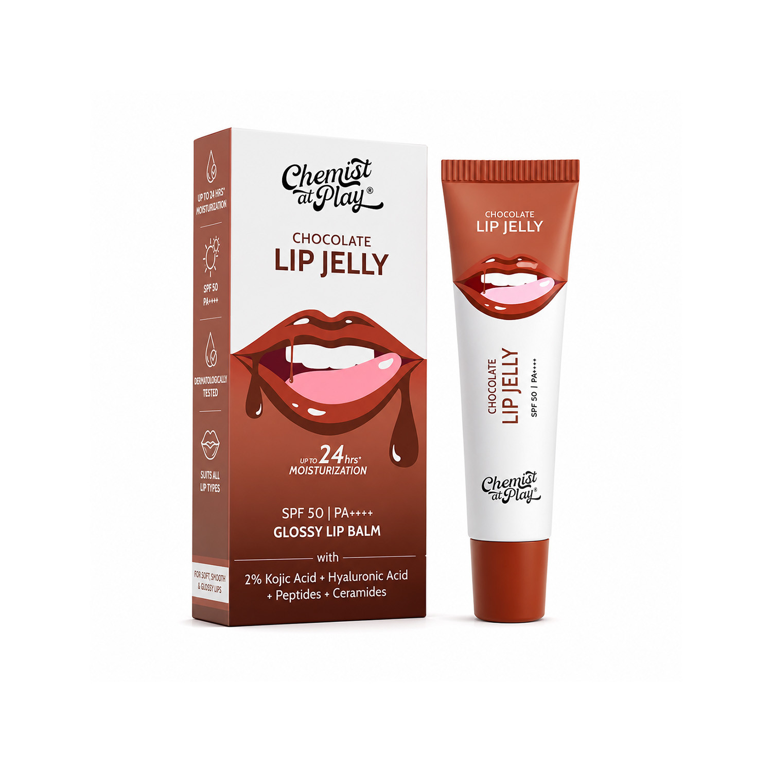Innovist Chemist At Play Glossy Lip Balm Chocolate lip Jelly SPF 50 PA+ 10g