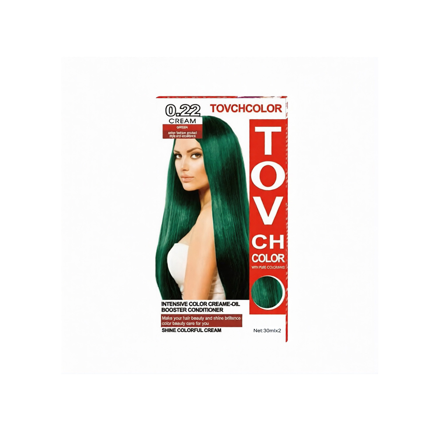 Tovch Hair color 30ml*2 -  0.22 Green