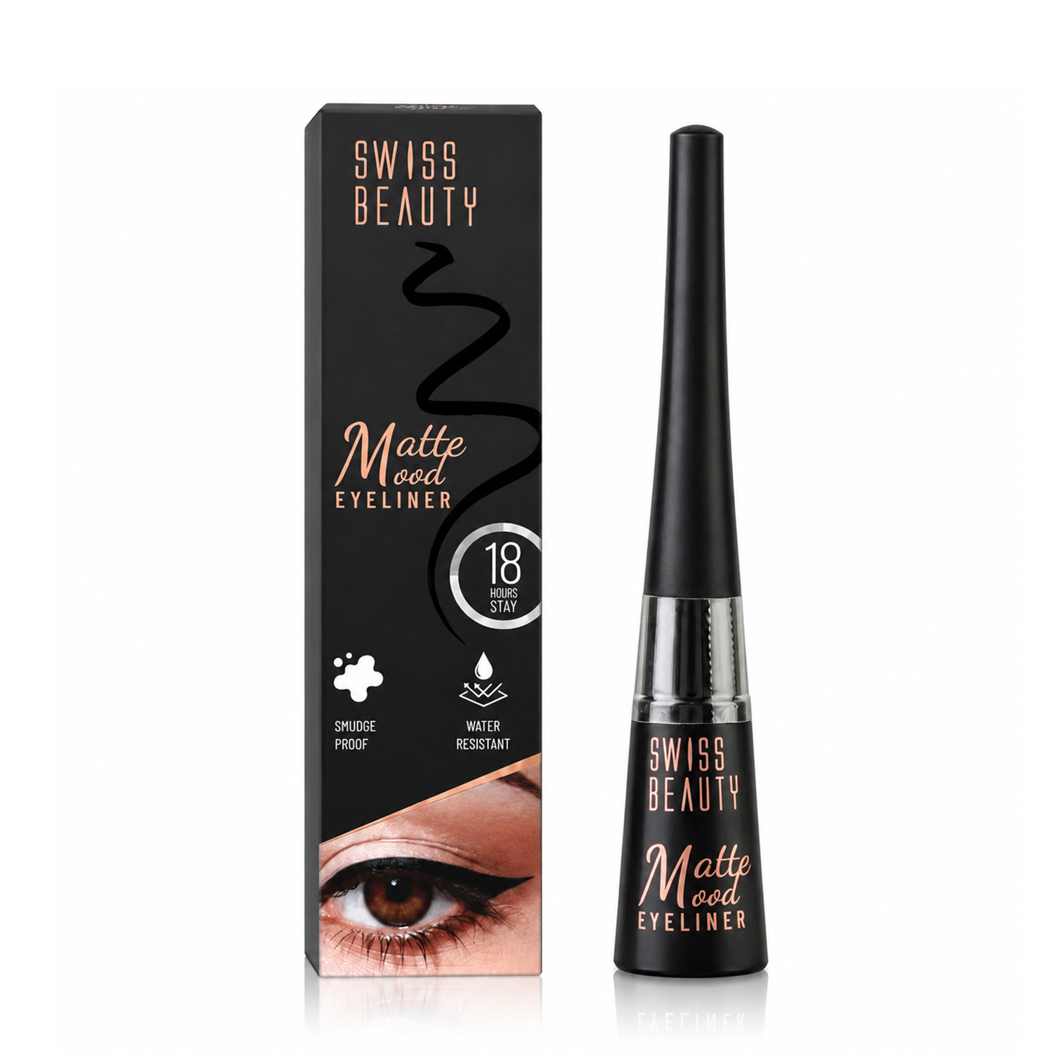 Swiss Beauty Matte 18H Stay Smudge Proof Water Resistant Mood Eyeliner 4ml