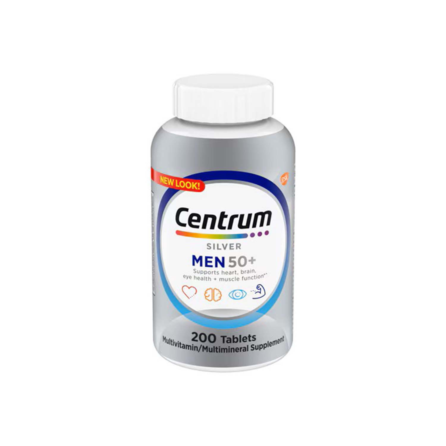 Centrum Silver Men 50 Plus Complete Multivitamin Multimineral Supplement 200 Tablets