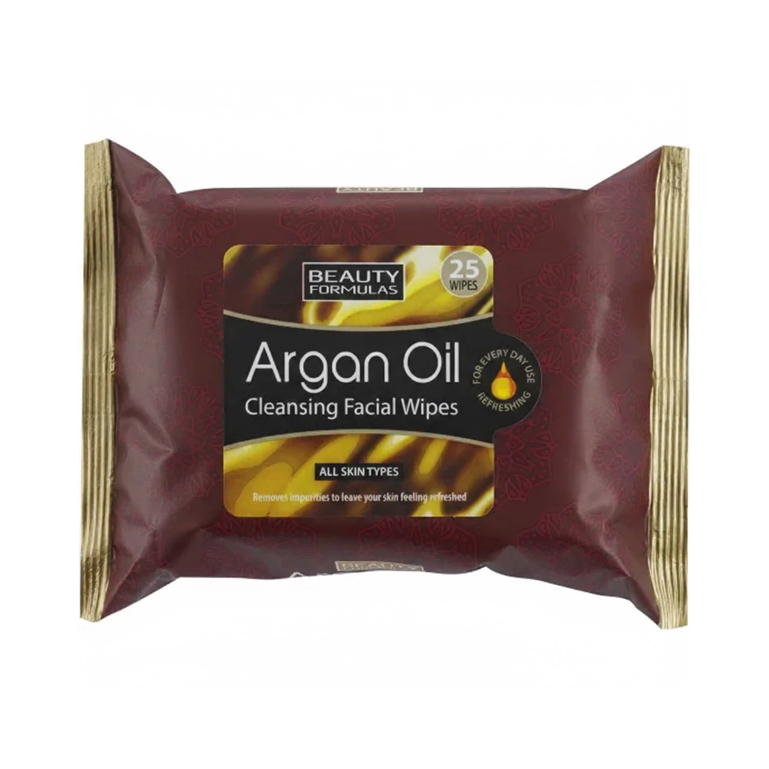 Beauty Formulas Argan Oil Cleansing Facial Wipes - 25 Wipes