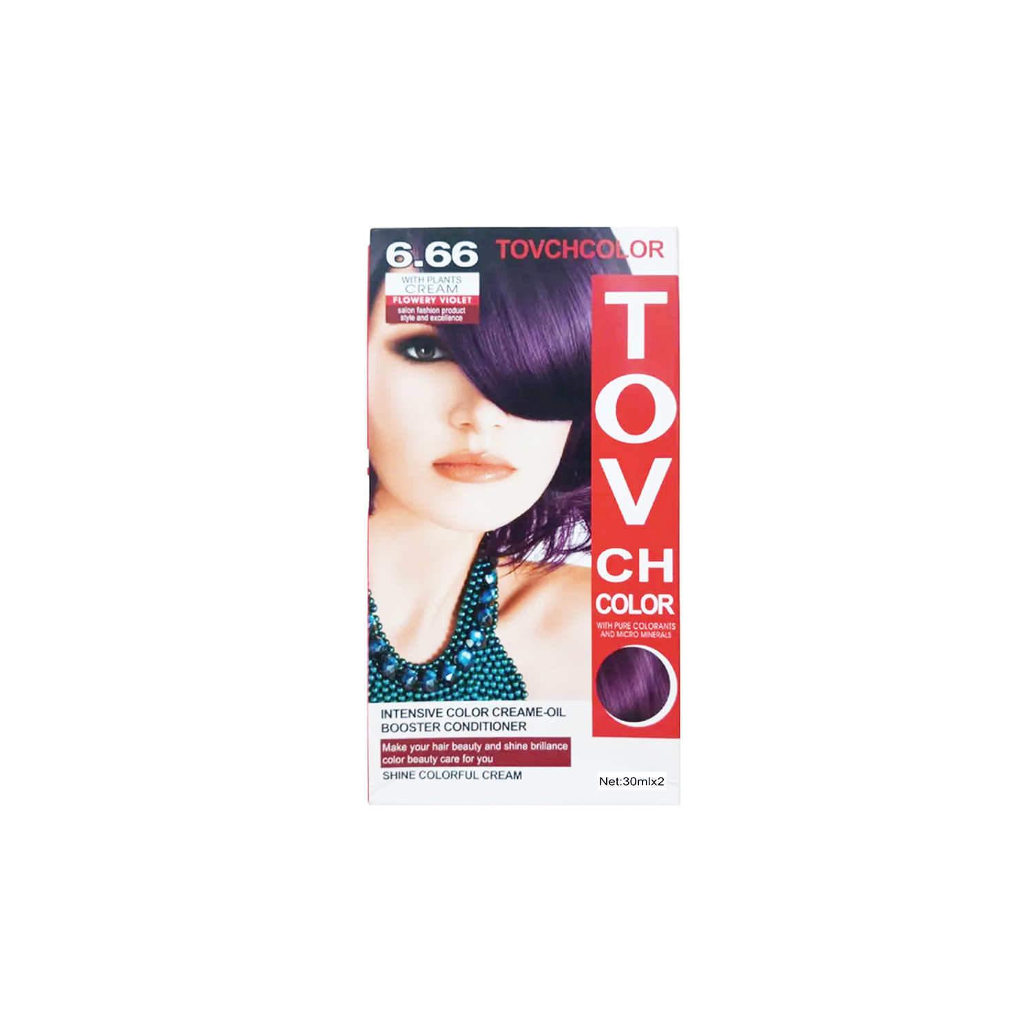 Tovch Hair color 30ml*2 -  6.66 Flowery Violet