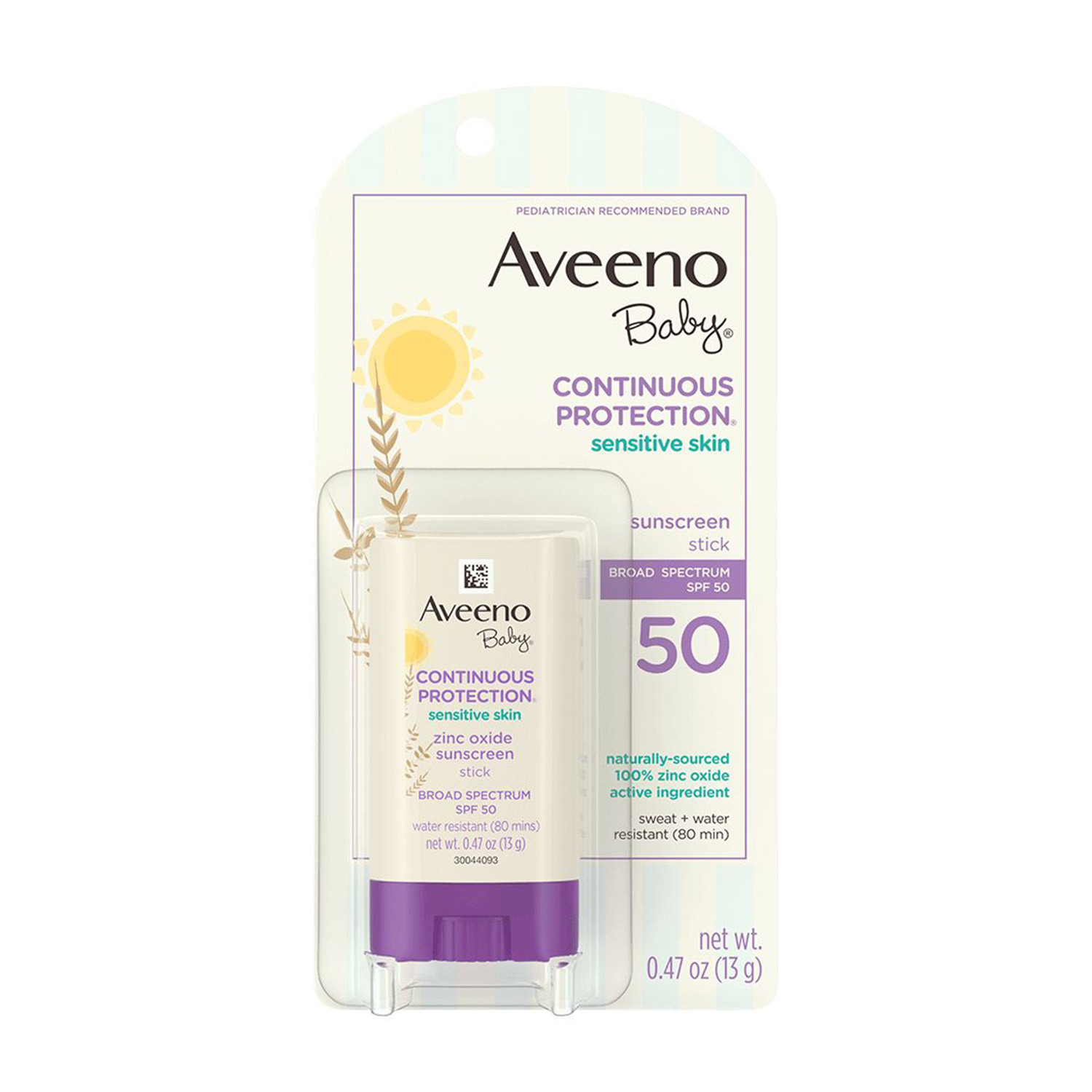 Aveeno Baby Sensitive Skin Sunscreen Stick SPF50 13g