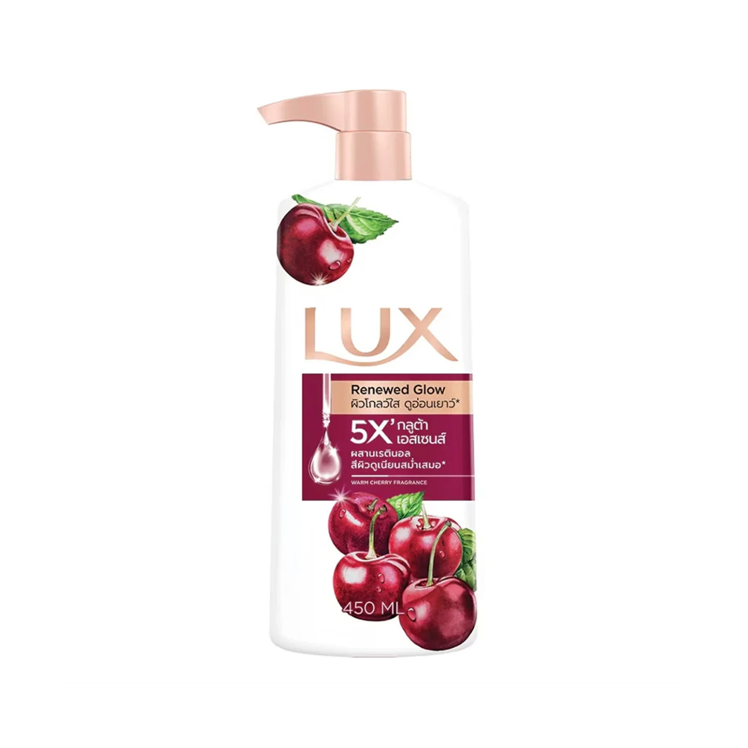 Lux Renewed Glow Worm Cherry Fragrance Body Wash 450ml