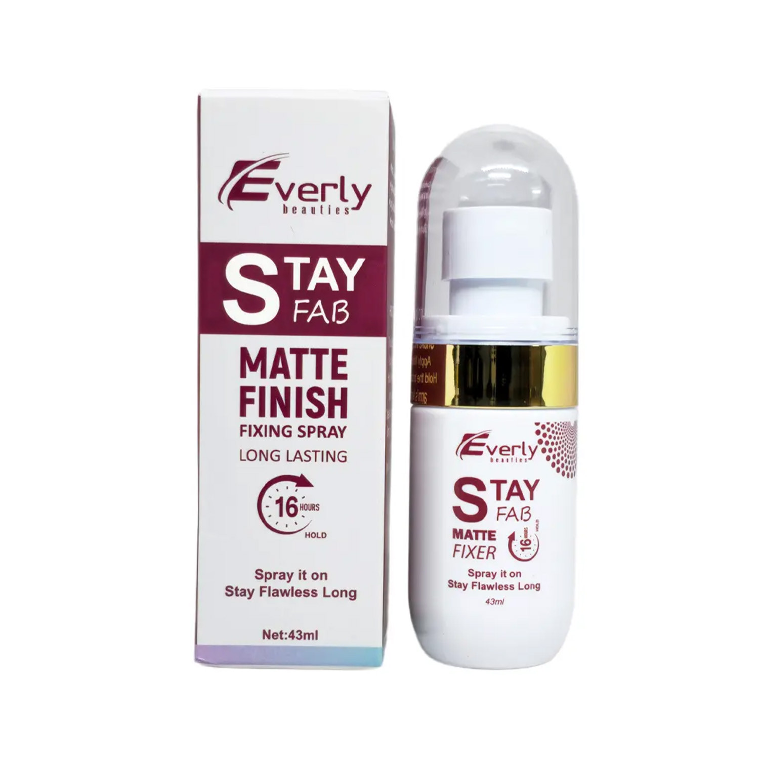 Everly Stay Fab Long Lasting Matte Finish Fixing Spray 43ml