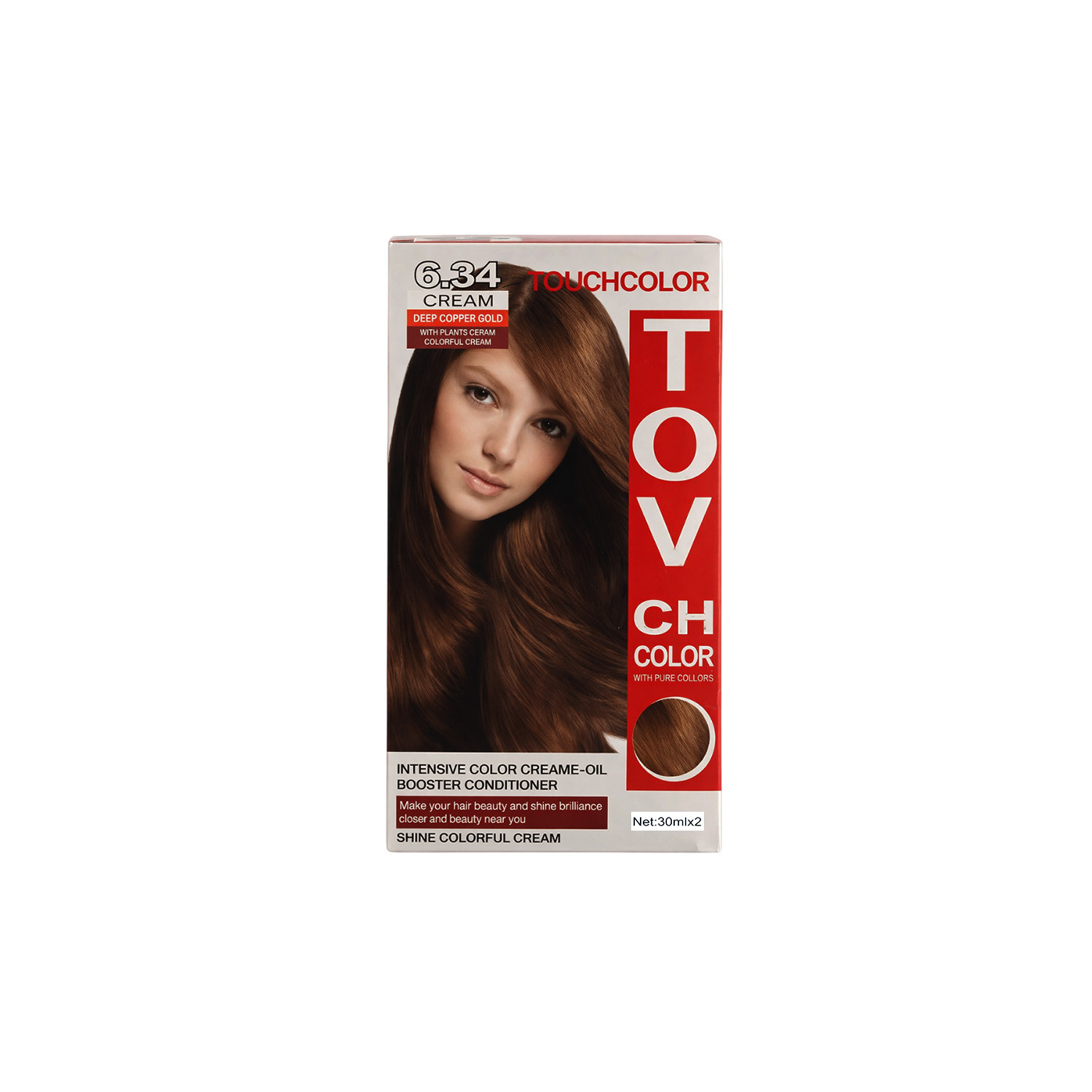 Tovch Hair color 30ml*2 - 6.34 Deep Copper Gold