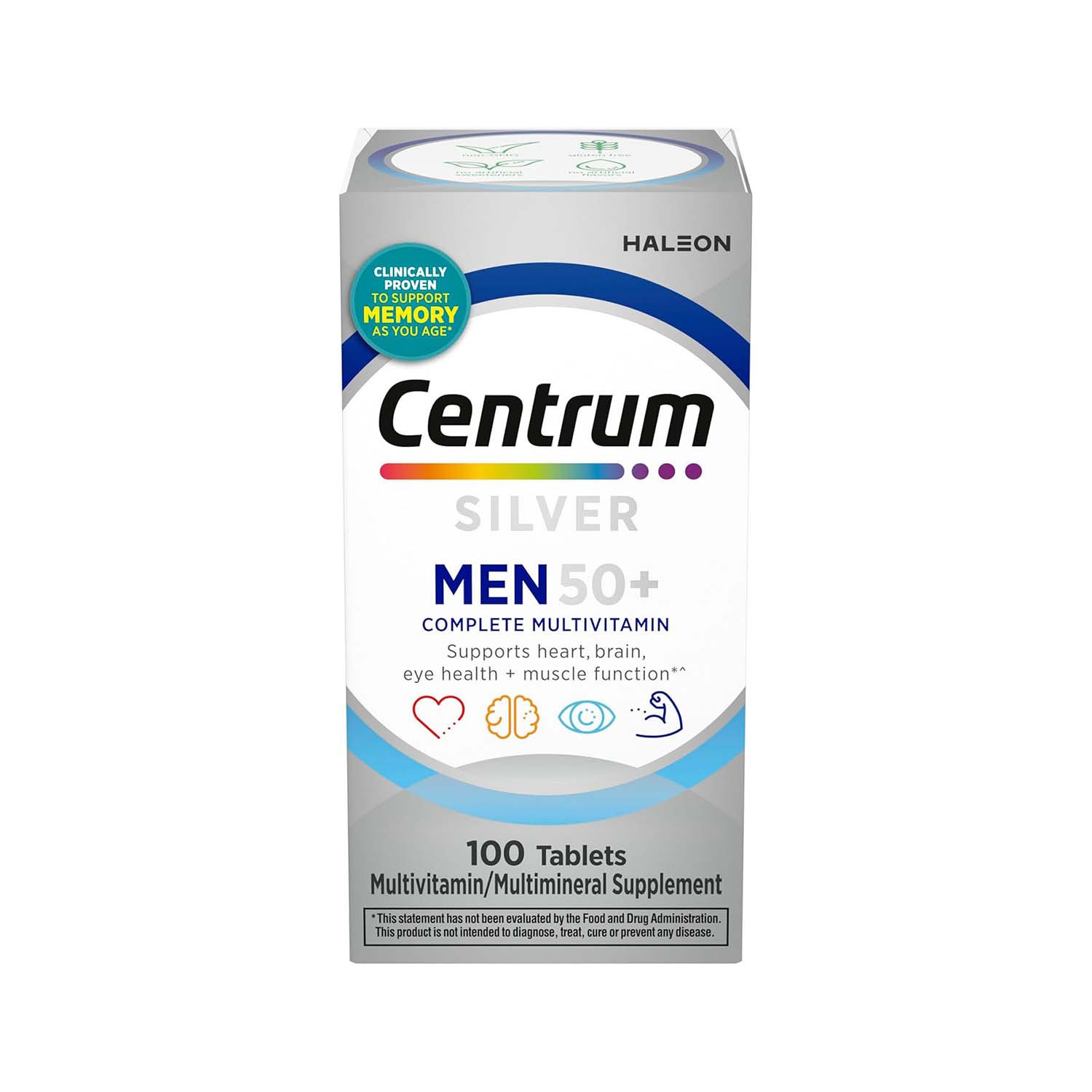Centrum Silver Men 50 Plus Complete Multivitamin Multimineral Supplement 100 Tablets