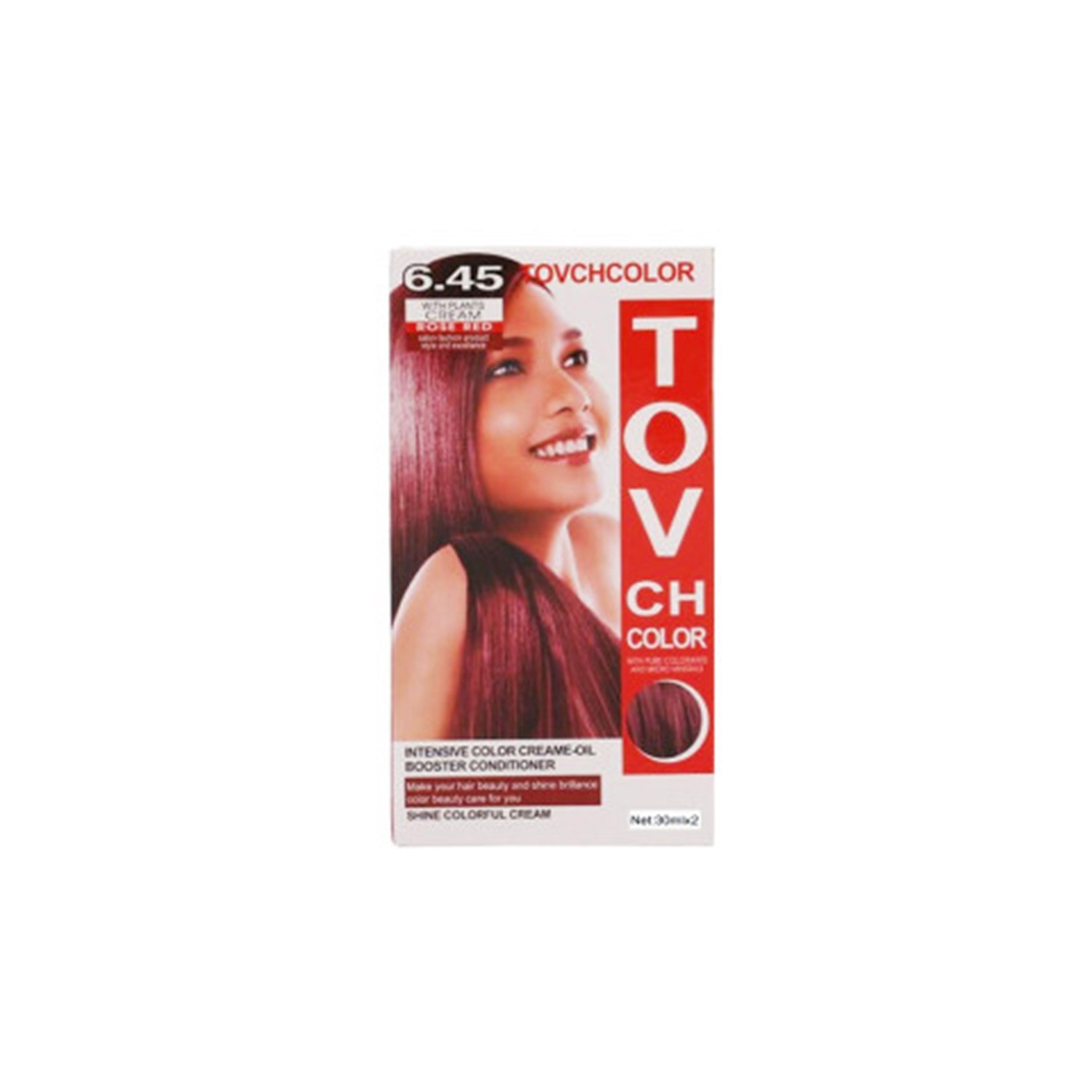 Tovch Hair color 30ml*2 - 6.45 Rose red
