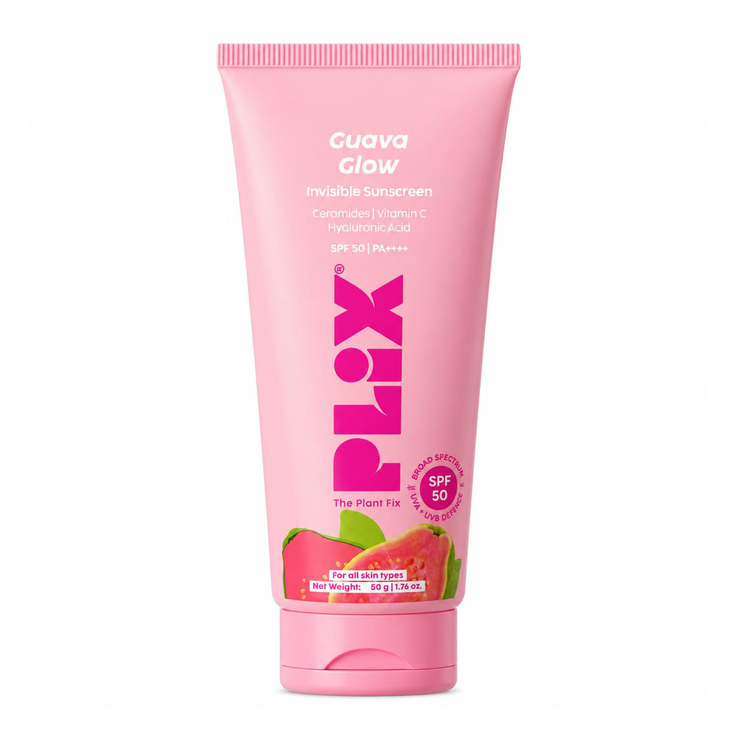 Plix Guava Glow Invisible Sunscreen SPF 50 PA++++ 50g
