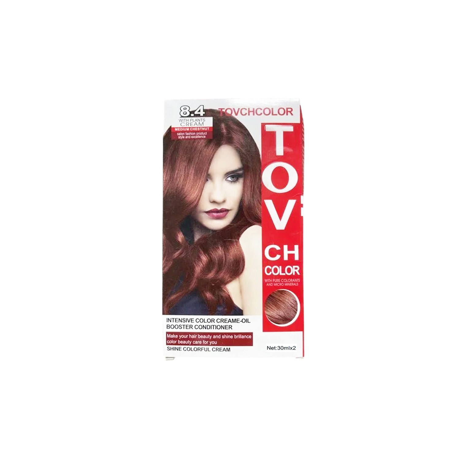 Tovch Hair color 30ml*2 -  8.4 Medium Chestnut