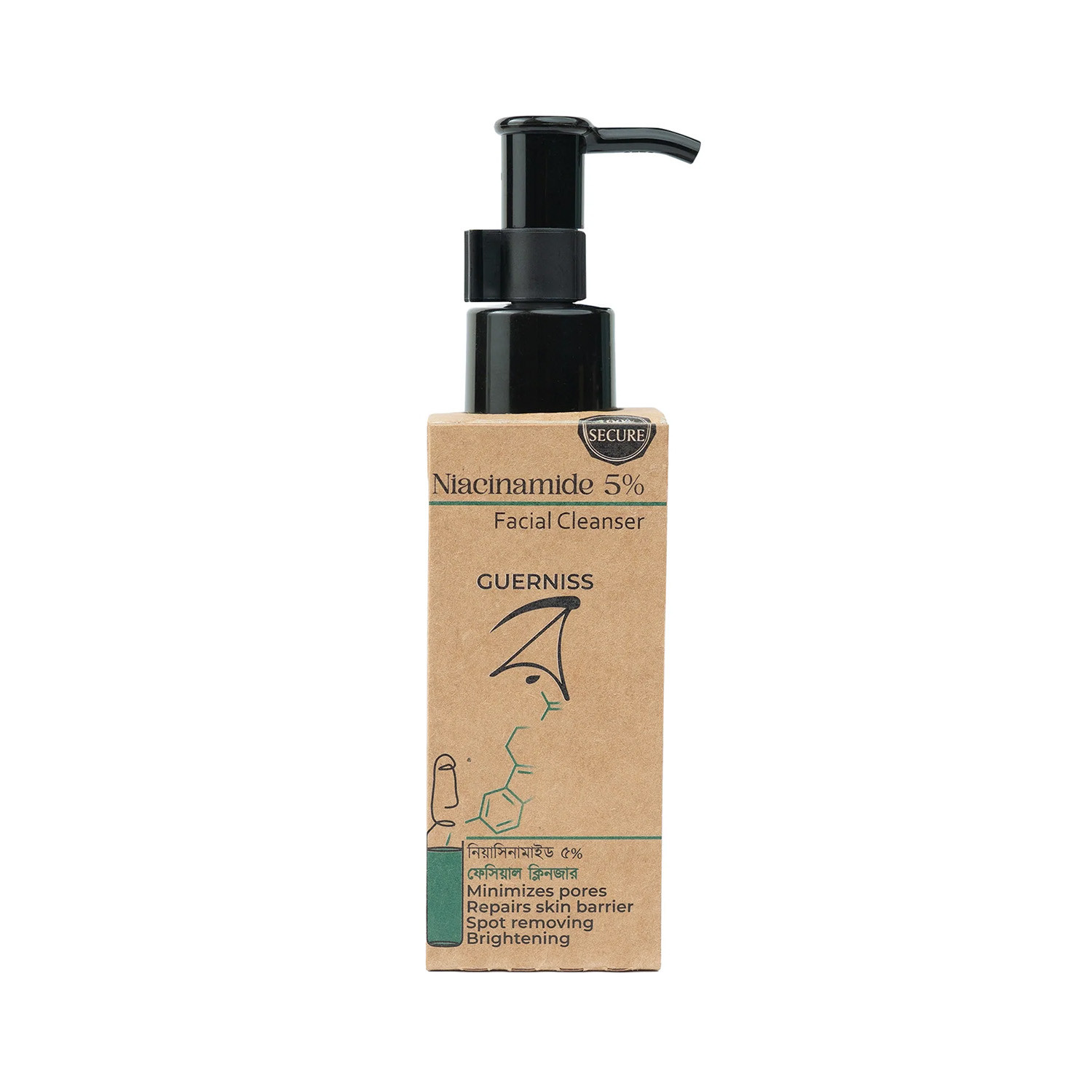 Guerniss Raw Niacinamide 5% Facial Cleanser 100ml