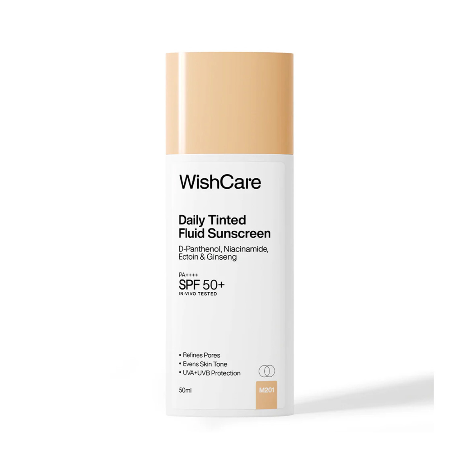 WishCare Daily Tinted Fluid Sunscreen PA++++ SPF 50+ 50ml - M201
