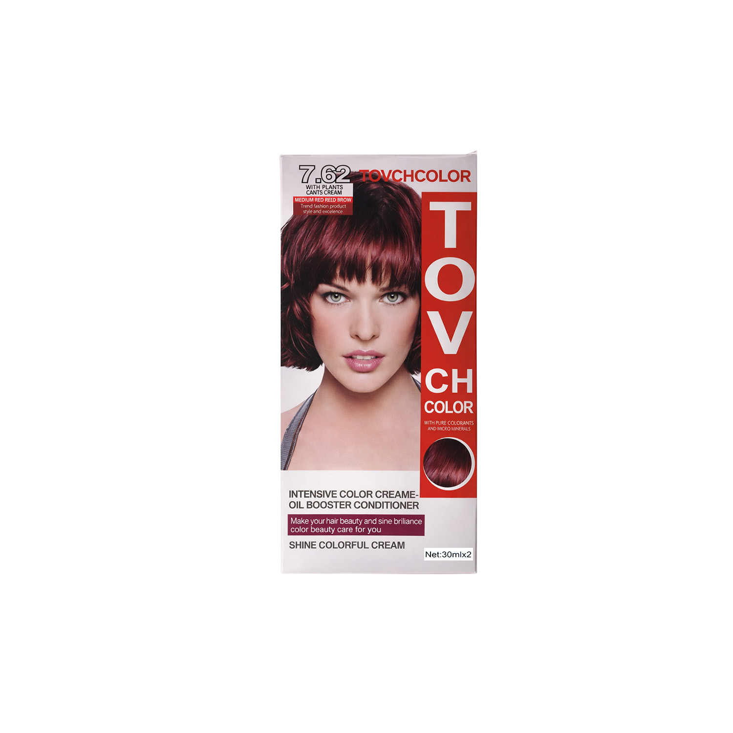 Tovch Hair color 30ml*2 - 7.62 Aubergine