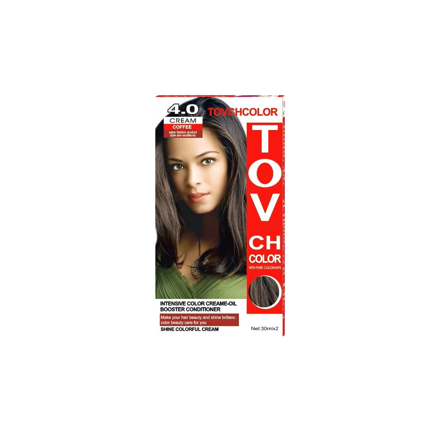 Tovch Hair color 30ml*2 - 4.0 Coffee