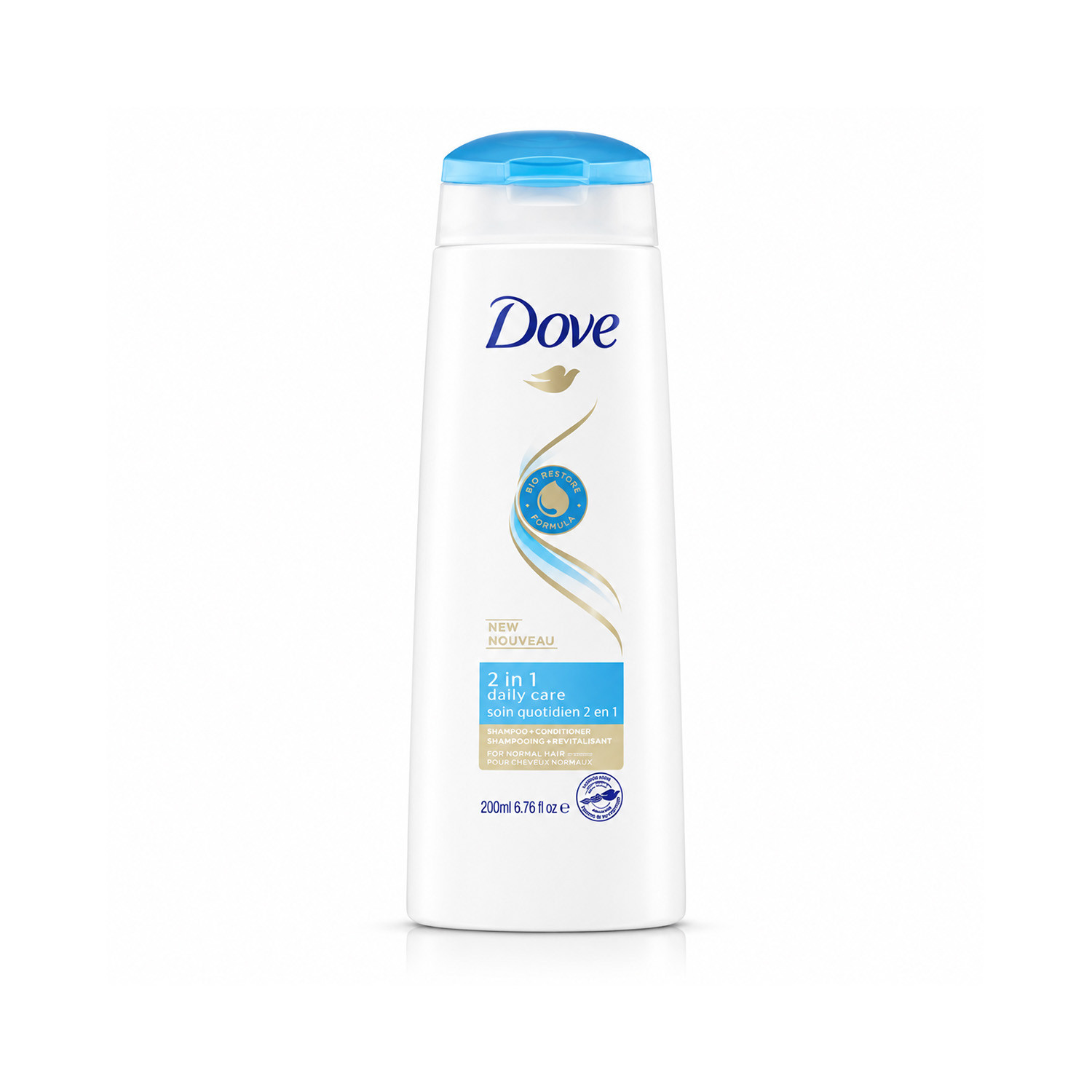 Dove 2 in 1 Daily Care Shampoo + Conditioner 200ml