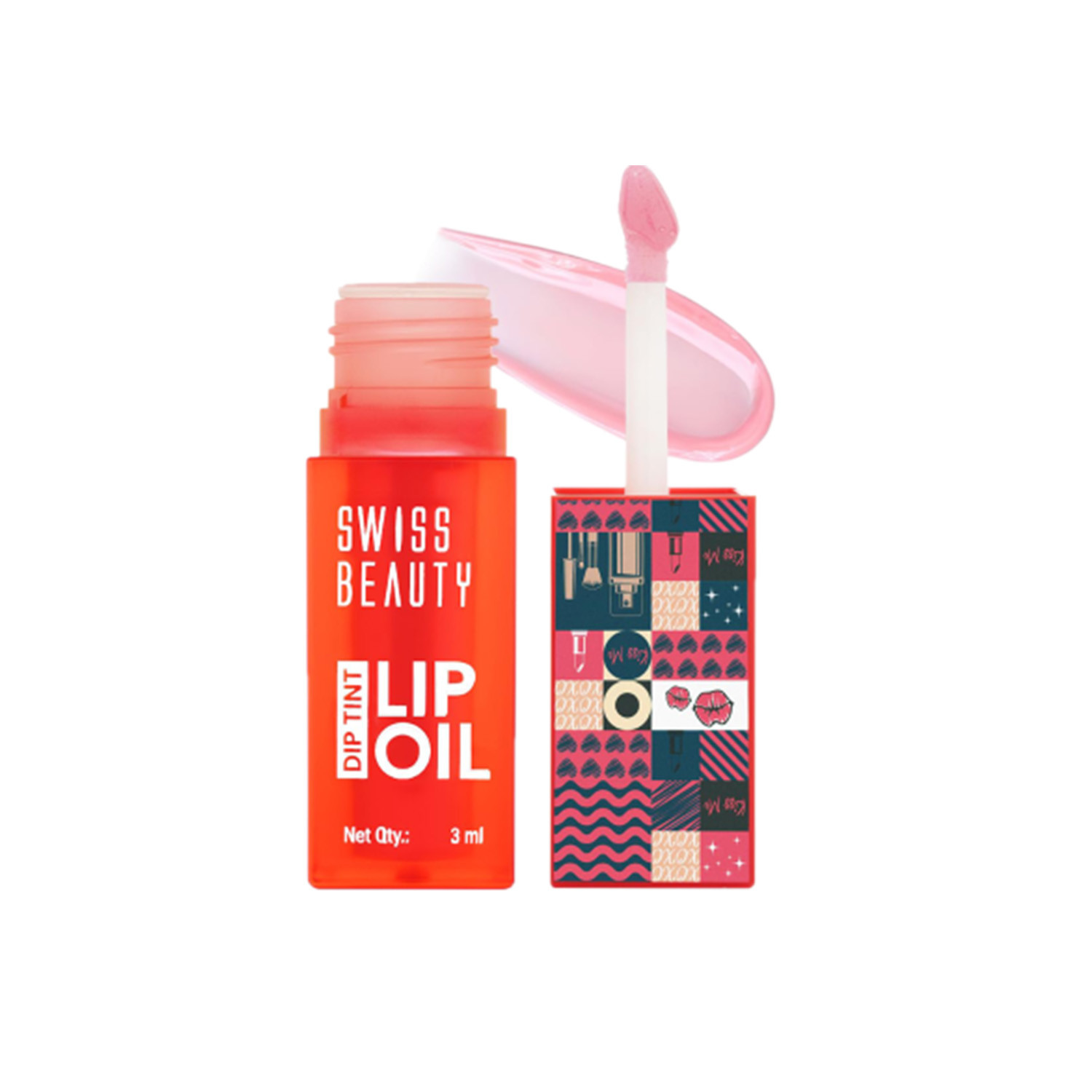 Swiss Beauty Dip Tint Lip Oil  – 01 Strawberry