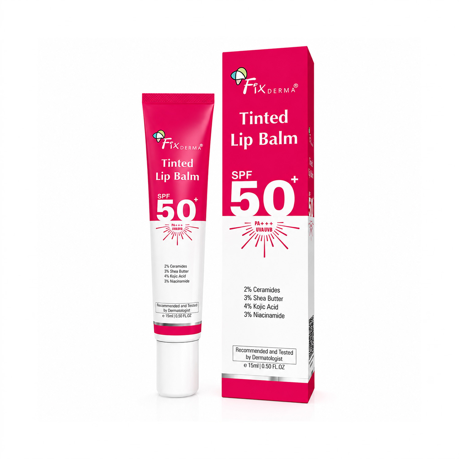 Fix Derma Tinted Lip Balm SPF50 PA+++ 15g