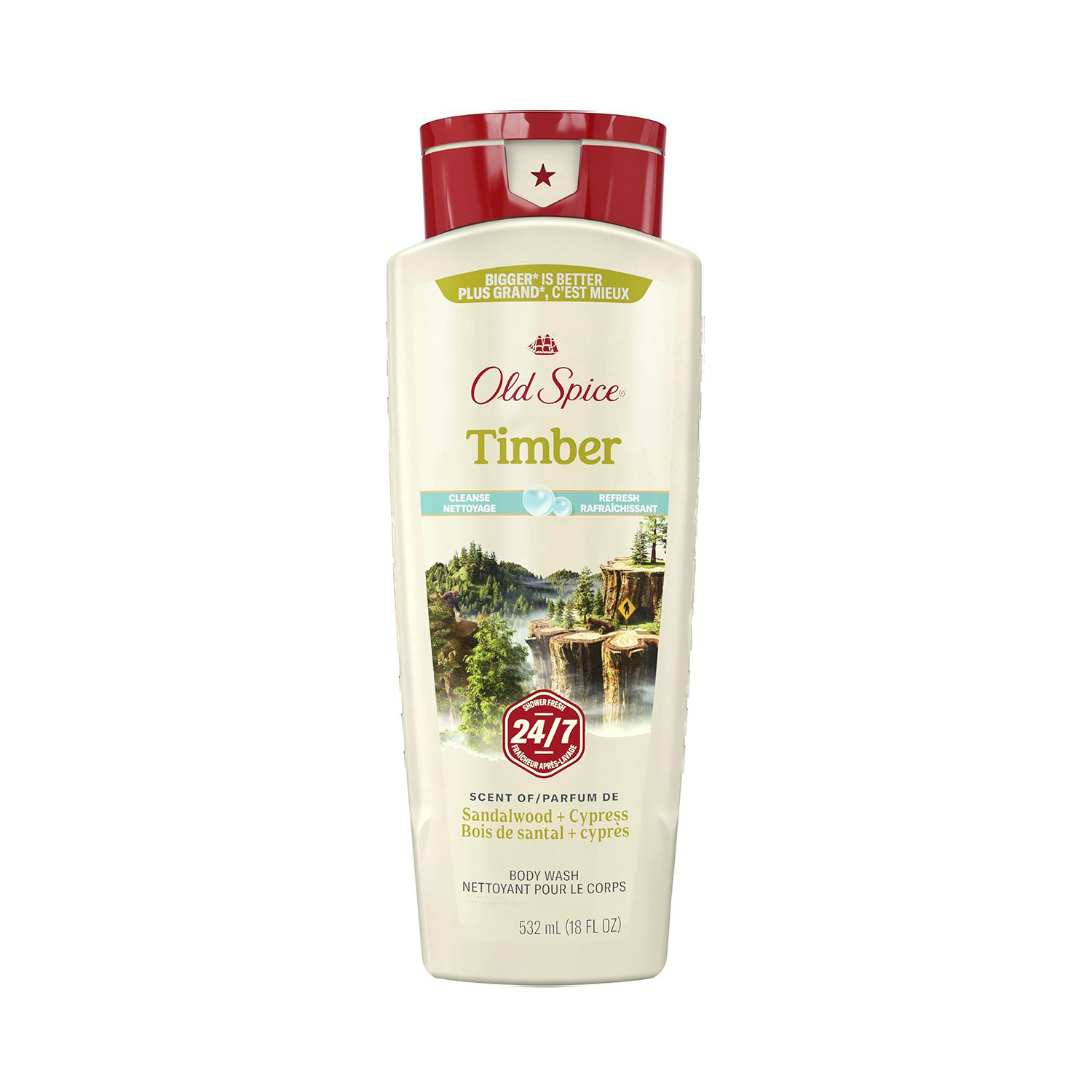 Old Spice Timber Sandalwood + Cypress Body Wash 532ml