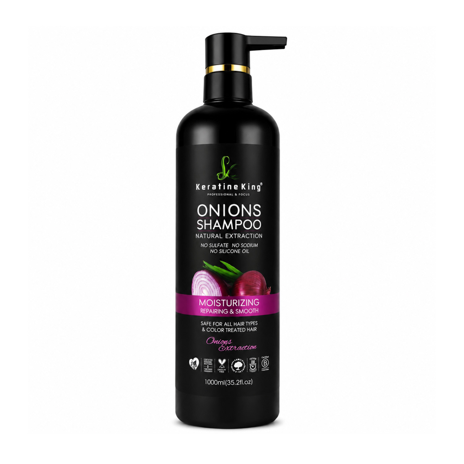 Keratine King Moisurizing Repairing & Smooth Oinions Shampoo 1000ml