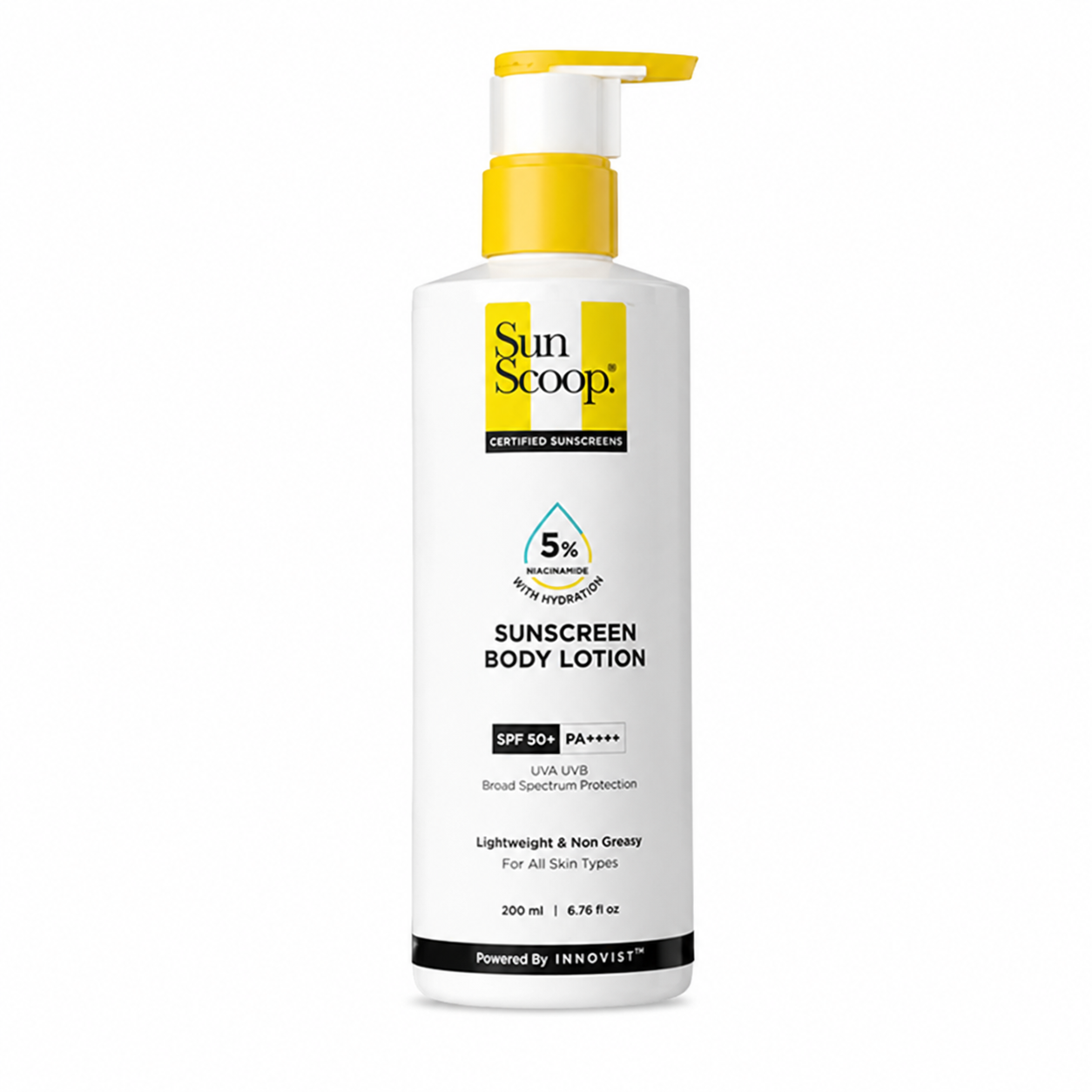 Sun Scoop 5% Niacinamide Daily Moisture Sunscreen Body Lotion SPF 50+ copy