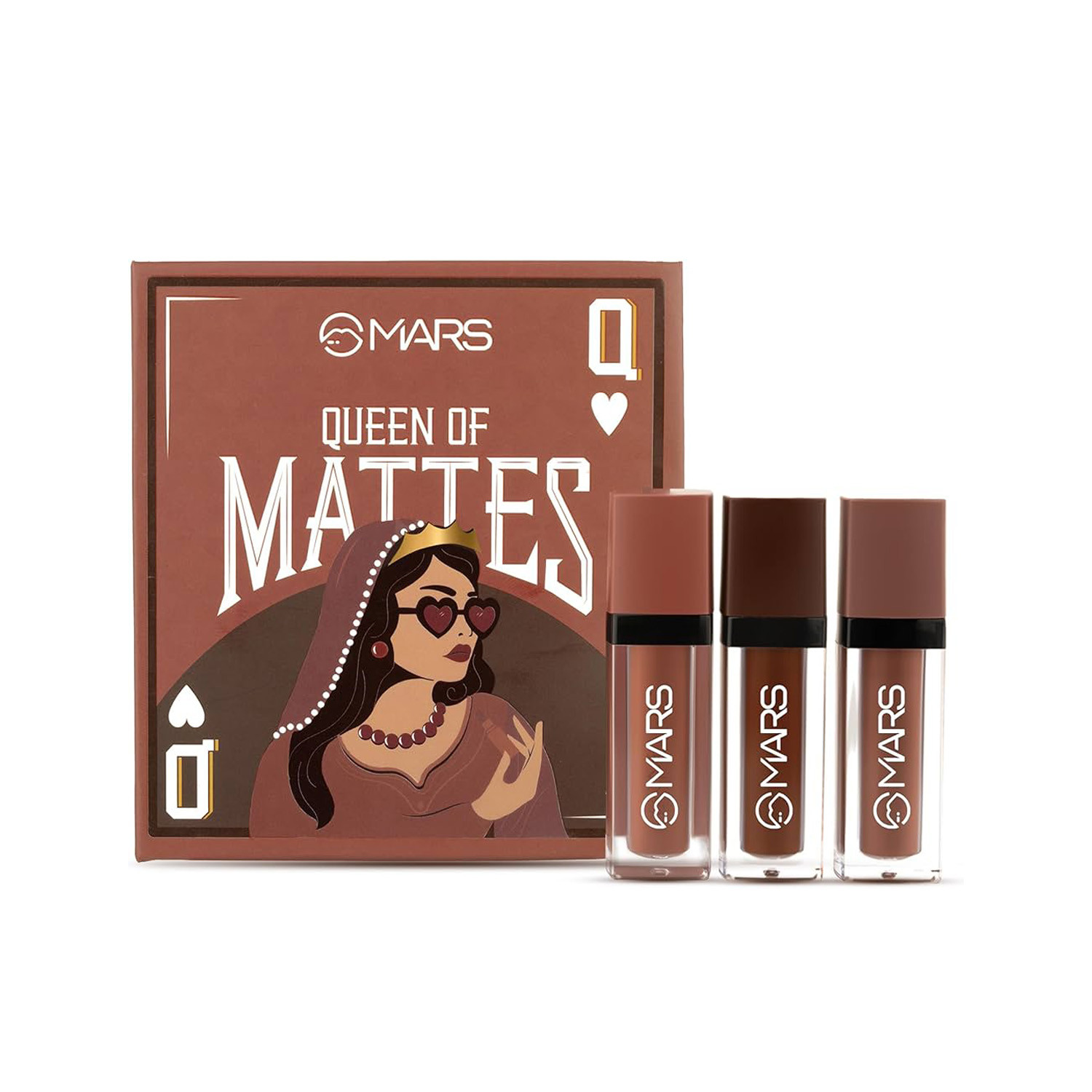 Mars Queen Of Mattes Lipstick Set- 04 Browns