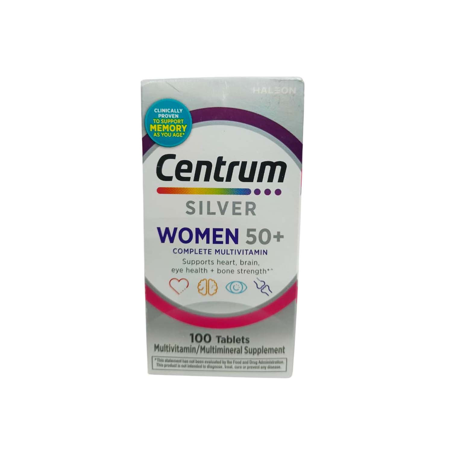 Centrum Silver Women 50 Plus Complete Multivitamin Multimineral Supplement 100 Tablets