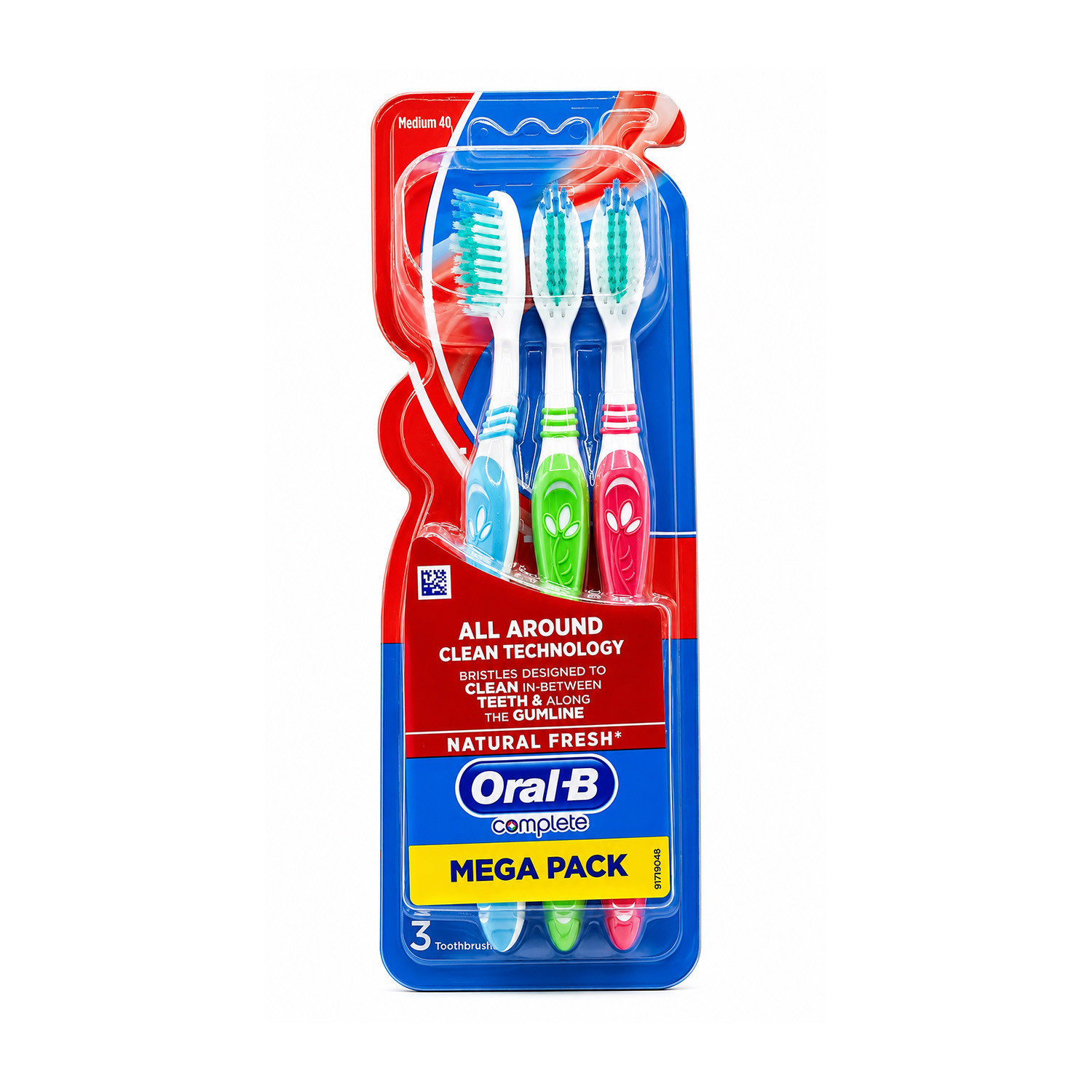 Oral-B Natural Fresh Complete Mega Pack Toothbrush - Medium 40