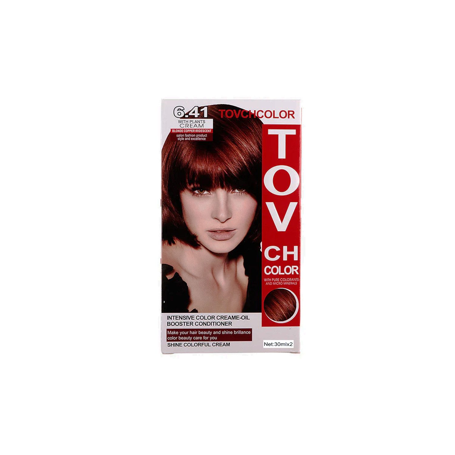 Tovch Hair color 30ml*2 - 6.41 Blonde Copper Iridescent